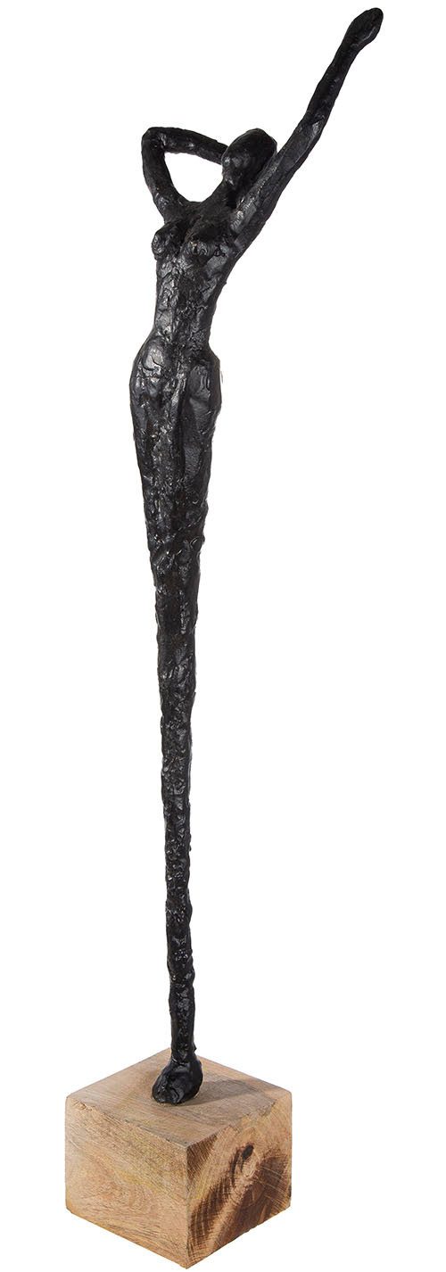 GILDE Dekofigur Skulptur Alive naturfarben; schwarz H. 77 cm (1 St)