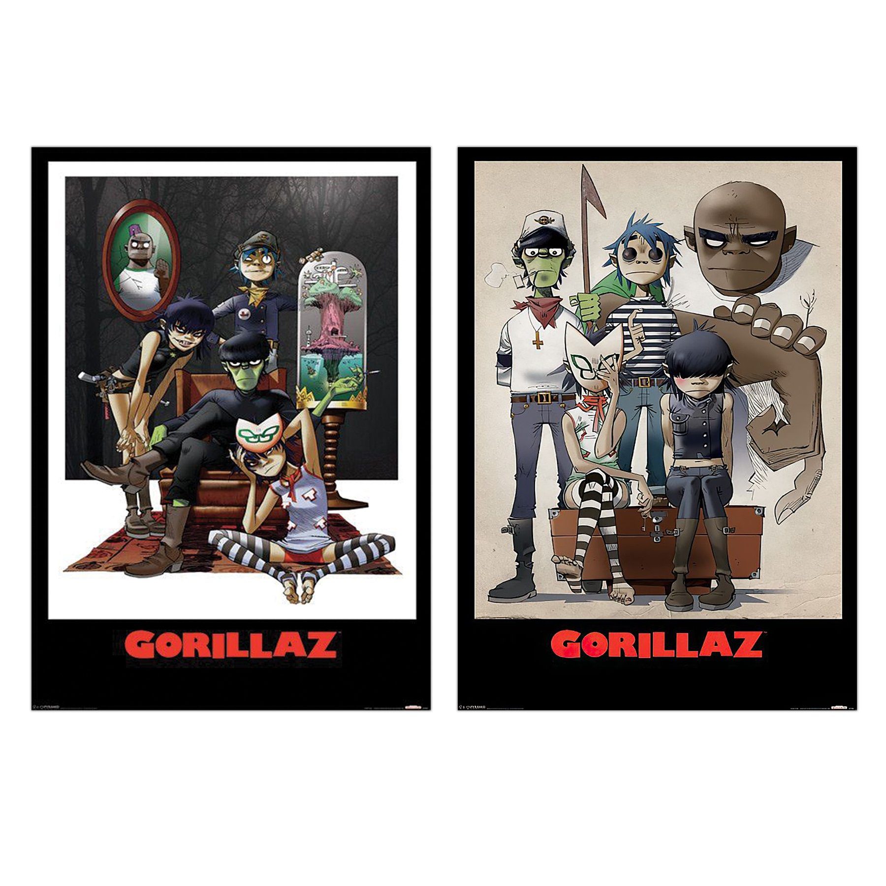 Close Up Poster Gorillaz Poster 2erSet günstig online kaufen