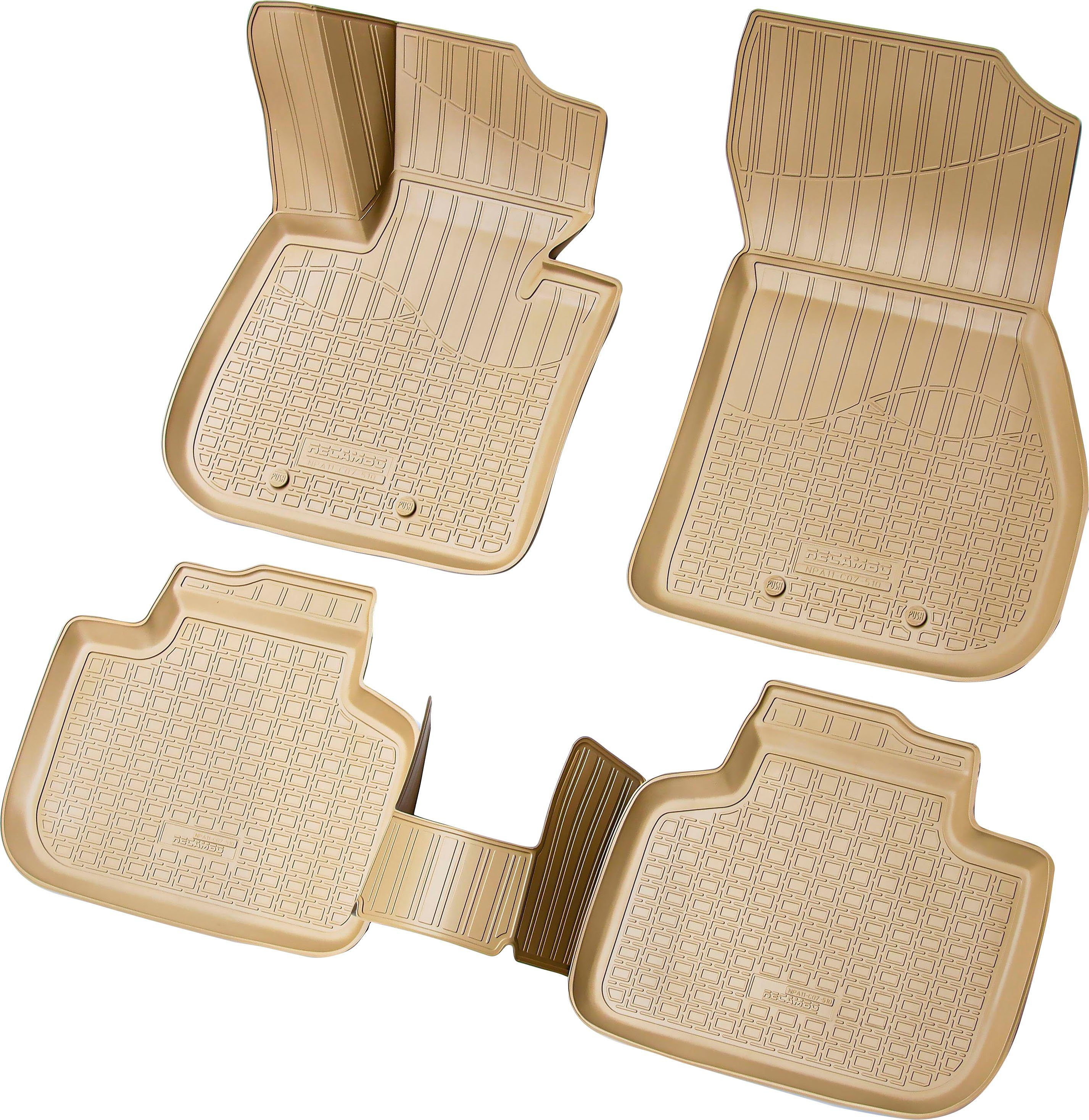 RECAMBO Passform-Fußmatten CustomComforts (4 St), für BMW X1, F48 ab 2015, perfekte Passform