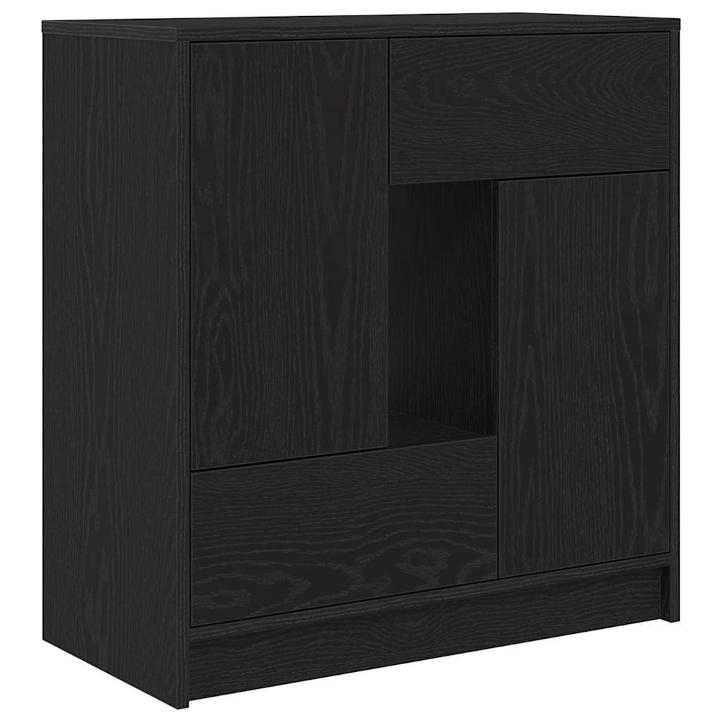vidaXL Sideboard Sideboard mit Schubladen und Türen Schwarz Eichen-Optik (1 günstig online kaufen