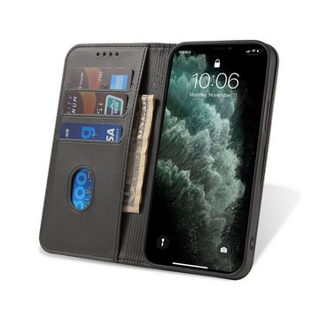 H-basics Handyhülle hülle für Huawei P30 Lite klapphülle case cover - Kartenfach, Stand Funktion, und unsichtbar Magnetverschluss