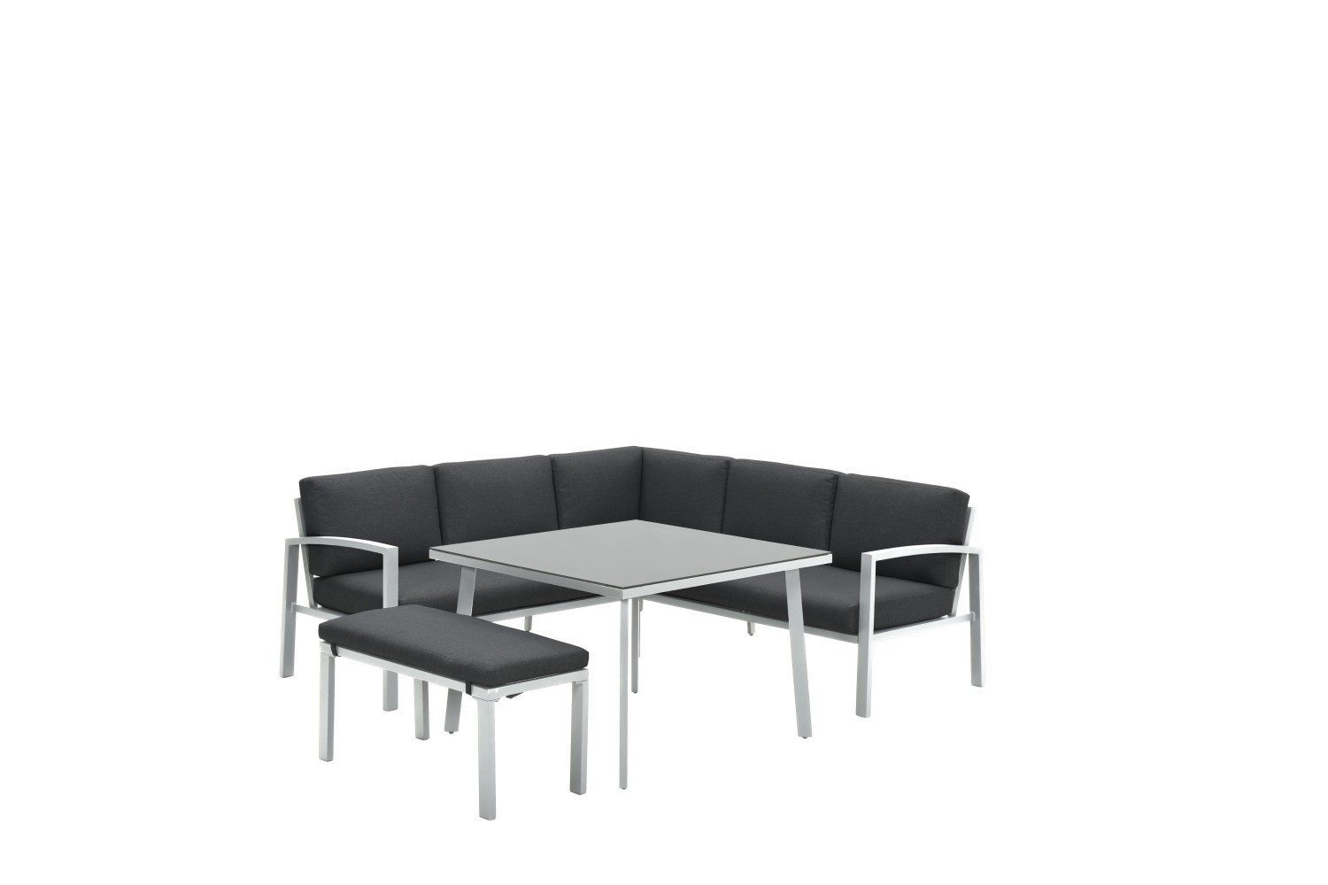 Garden Impressions Gartenlounge-Set Dining-Ecklounge "Baltimore" inkl. Ecksofa, Bank und Tisch