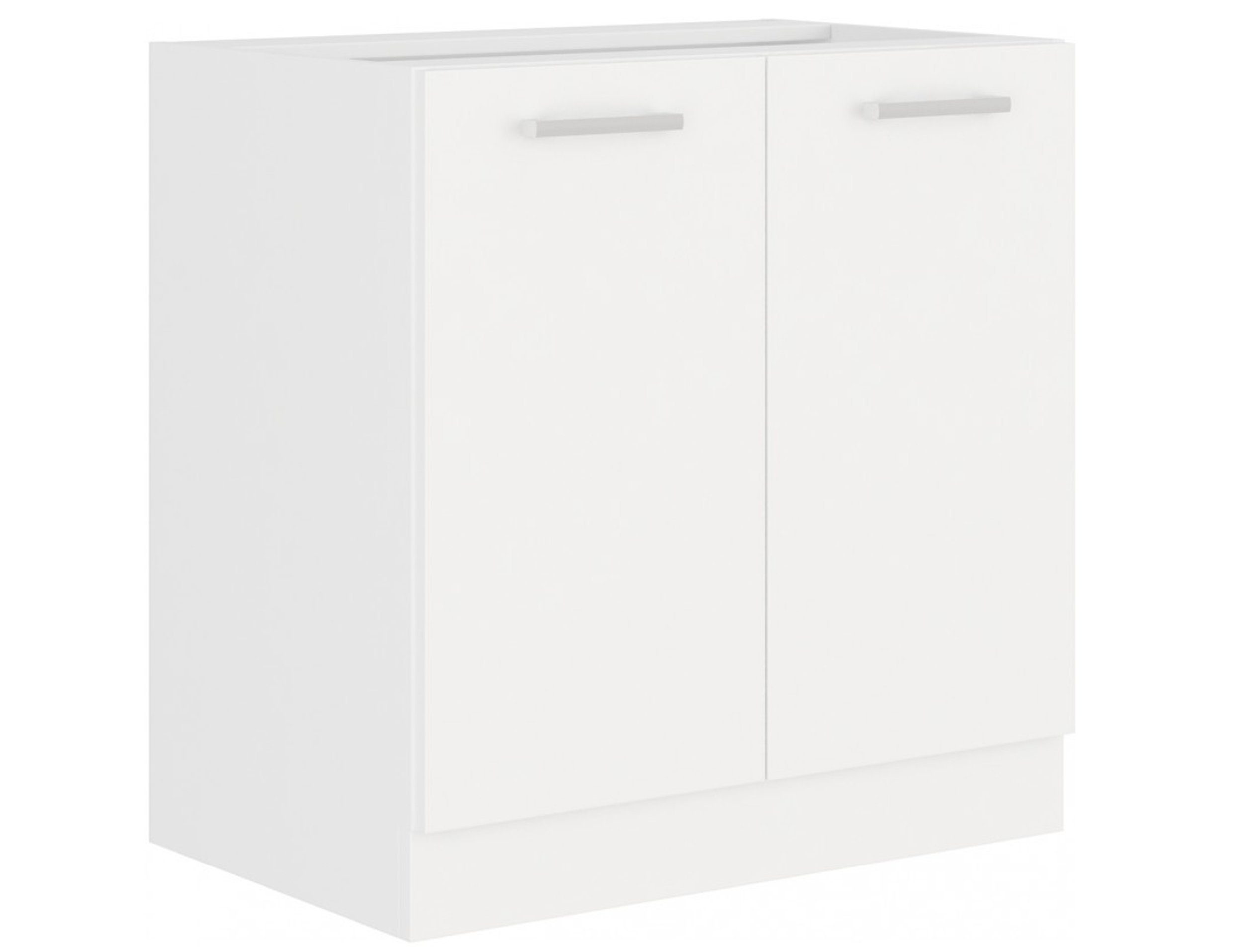 Küchen-Preisbombe Unterschrank 80 cm Küche EKO White Weiss matt Küchenzeile Küchenblock Einbauküche