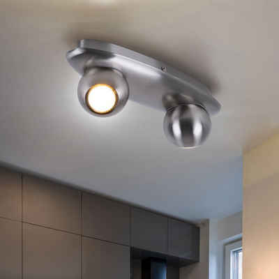 EGLO LED Deckenspot, Leuchtmittel inklusive, Warmweiß, Decken Lampe Wohn Zimmer Kugel Spot Beleuchtung Flur Leuchte