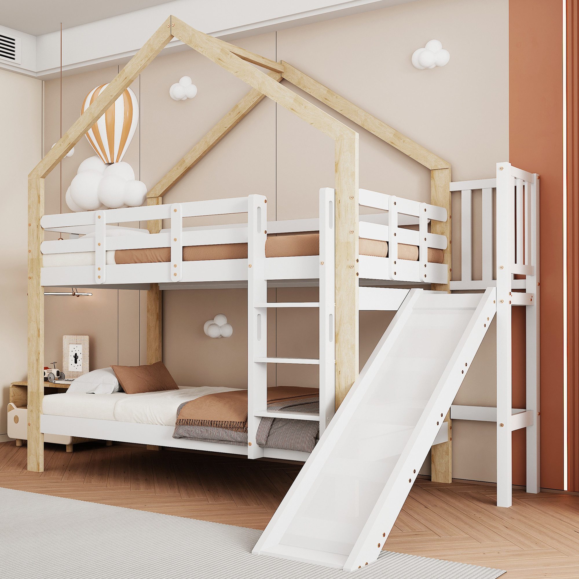 Flieks Etagenbett, Kinderbett mit Rutsche und günstig online kaufen