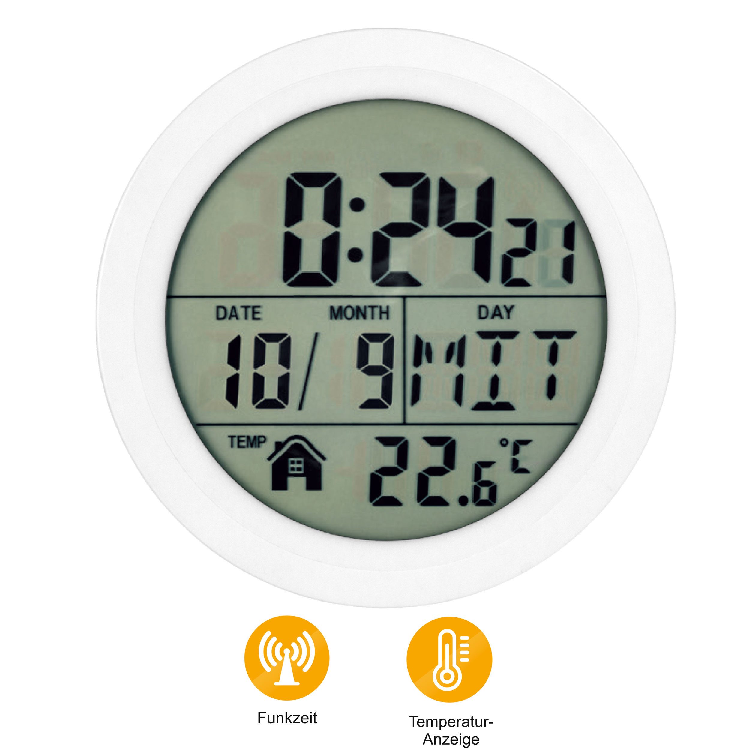 Miraval Funkwanduhr Digitale Badezimmer-Funkuhr günstig online kaufen