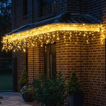 GartenHero LED-Lichterkette 400LED Lichtervorhang 8m außen Fassaden Dächer Giebel Lichternetz