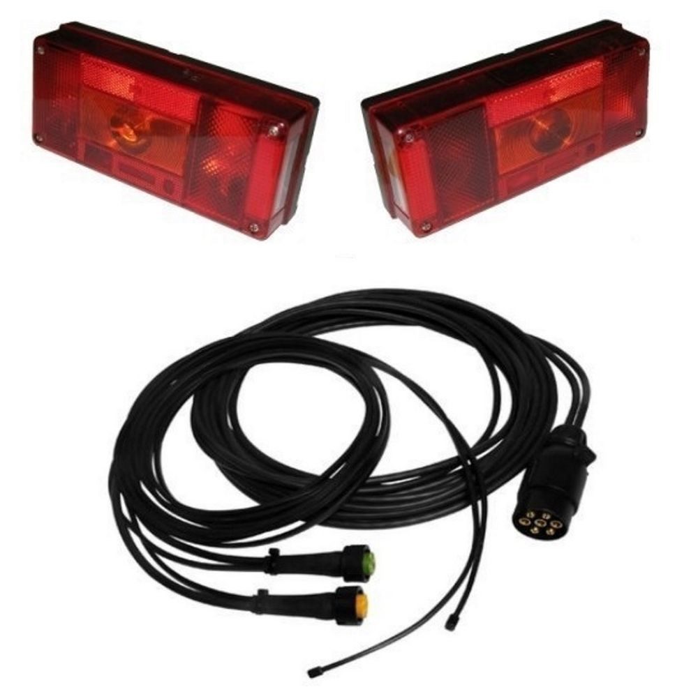 Aspöck Anhänger Aspöck Midipoint 1 Set Lampen l+r + Kabel 6m 7polig mit Nebenanschluss