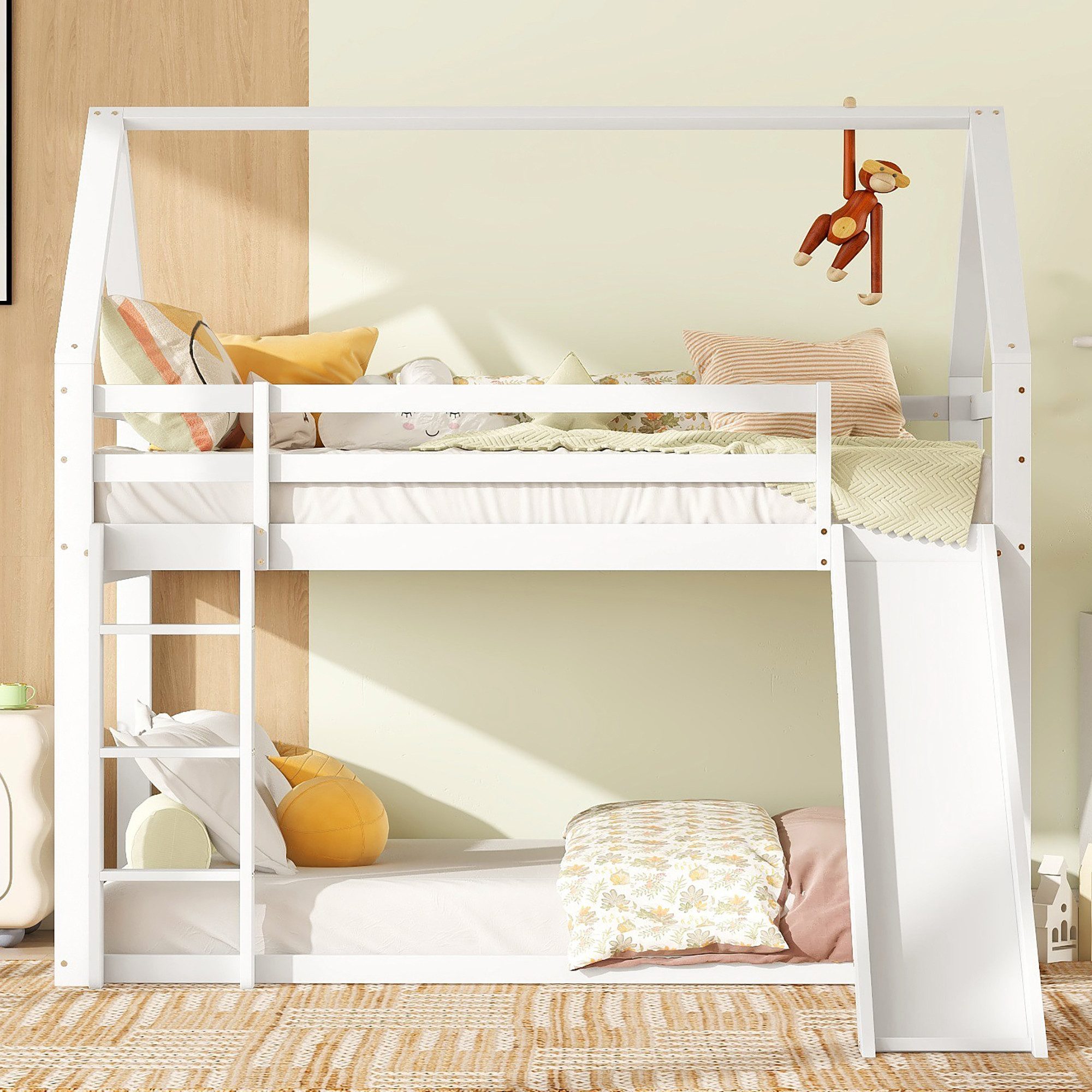 Flieks Etagenbett, Hochbett Kiefernholz Kinderbett mit günstig online kaufen