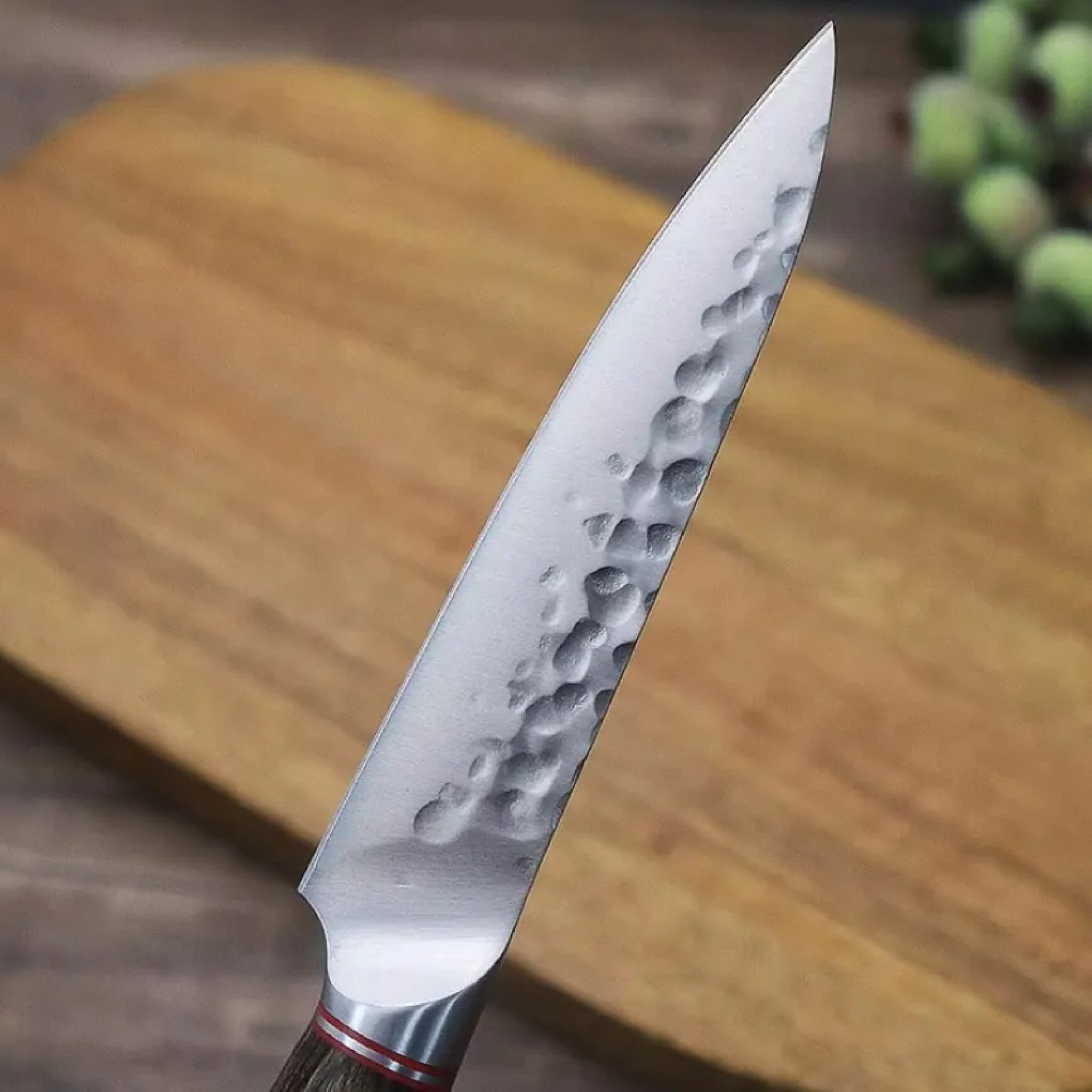 Foxter Taschenmesser Chef’s Kitchen Jagdmesser Universal Sharp mit Abdeckung 24cm, (Outdoor-Jagdmesser mit praktischer Schutzabdeckung, Jagdmesser mit Edelstahlklinge und Holzgriff inkl. Schutzhülle), Robustes und langlebiges Jagdmesser mit rutschfestem Holzgriff
