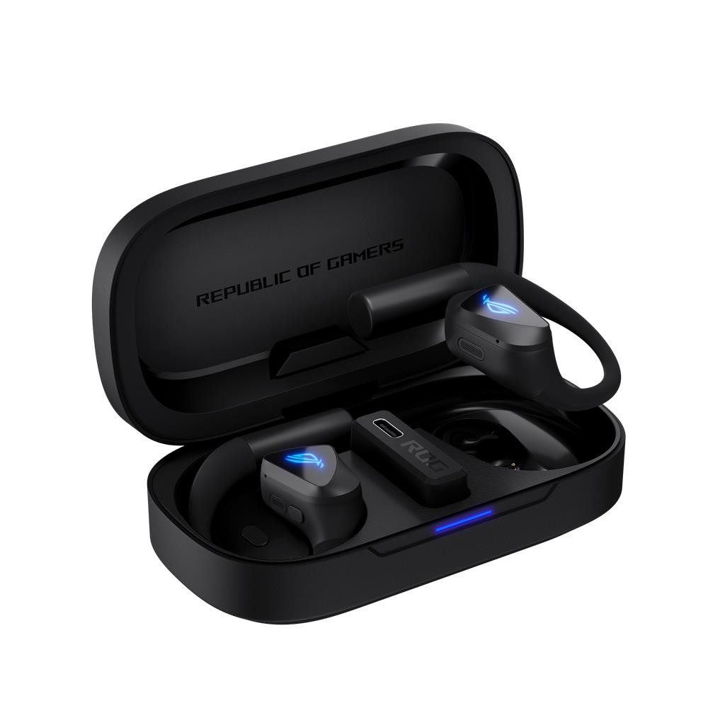 Asus ROG Cetra Open Wireless Gaming Earbuds Wireless-Headset (Bluetooth, 2.4 GHz, Schwarz)