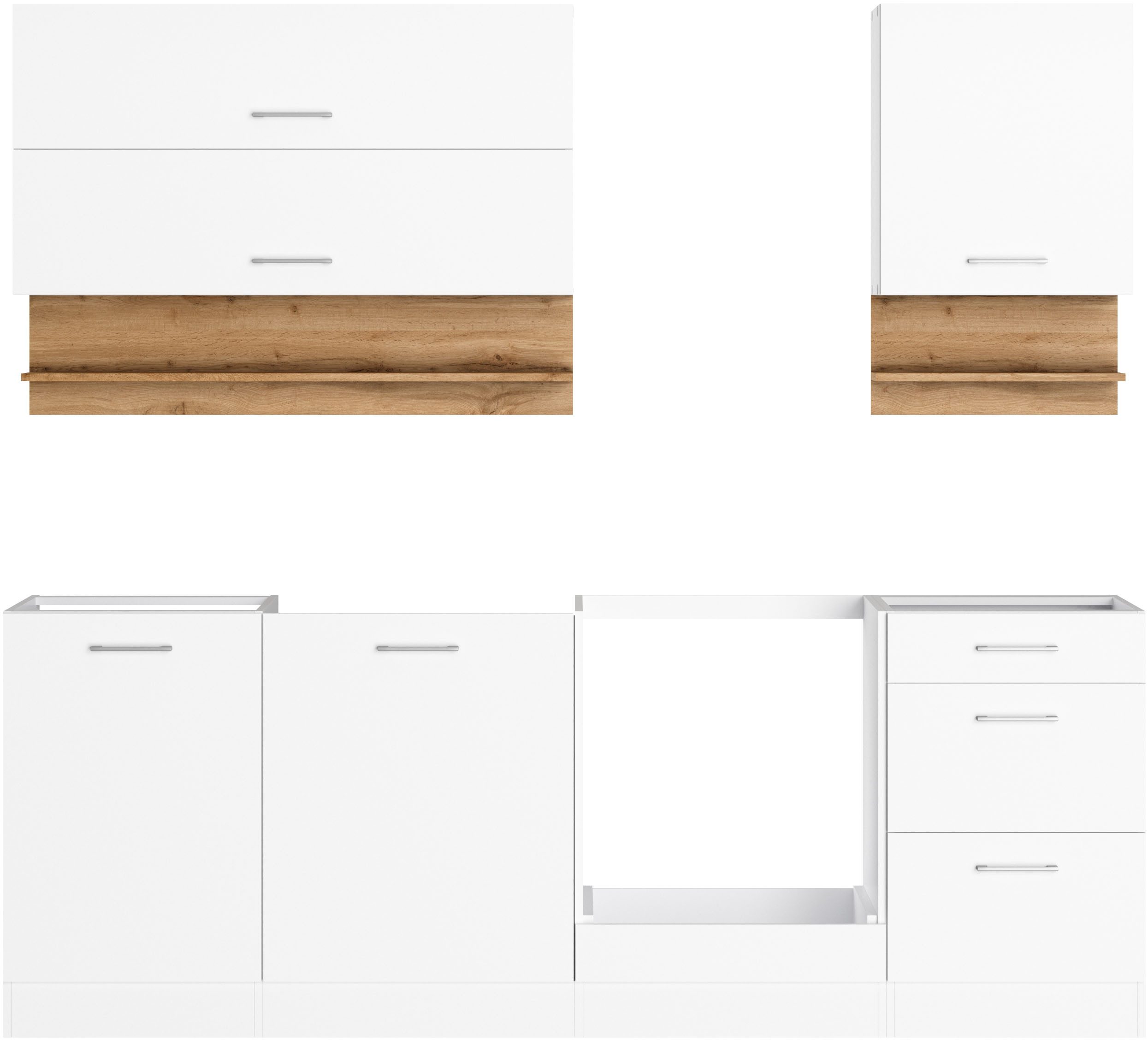 KOCHSTATION Küchenzeile KS-Milan, 220 cm breit, günstig online kaufen
