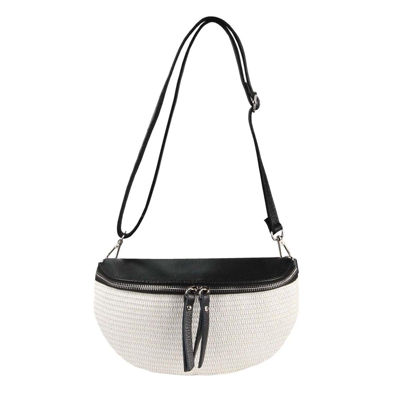 ITALYSHOP24 Bauchtasche Damen Basttasche Schultertasche CrossBody günstig online kaufen