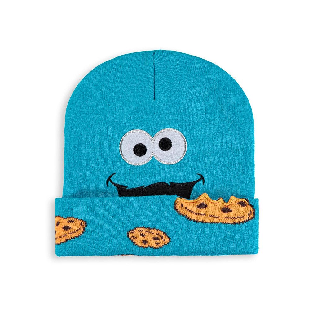 Sesamstrasse Beanie Cookie Monster Beanie Krümmelmonster Strickmütze Wintermütze