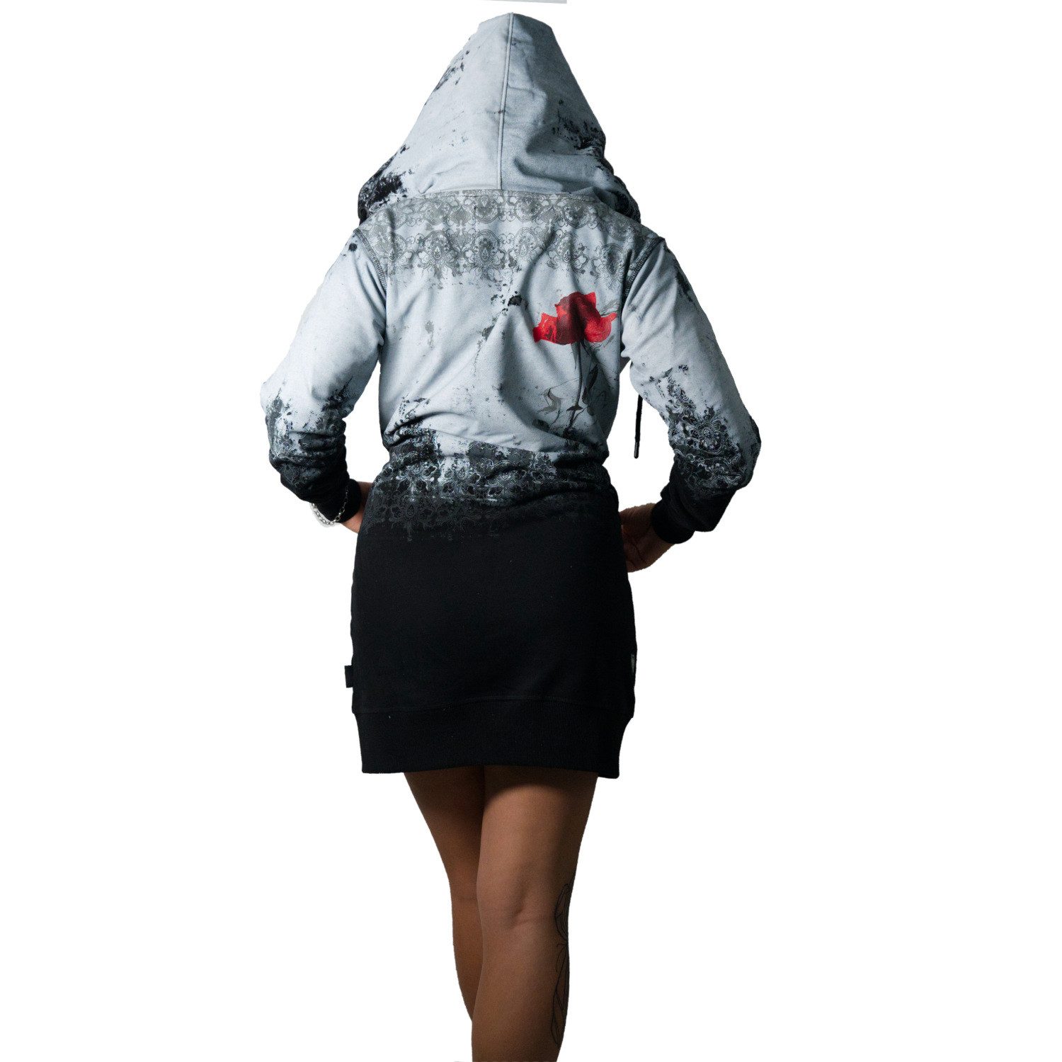 YAKUZA Kapuzensweatjacke Curtain mit lässigen, langen günstig online kaufen