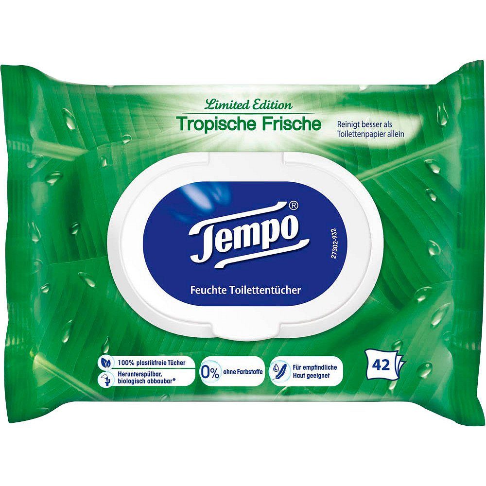 TEMPO Druckerpapier Tempo 42 Feuchttücher Limited Tücher Edition