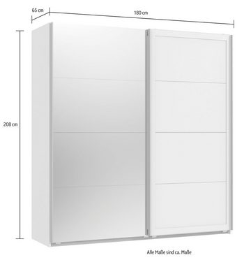 Wimex Schwebetürenschrank Chalet in Landhausoptik, mit Spiegeltür