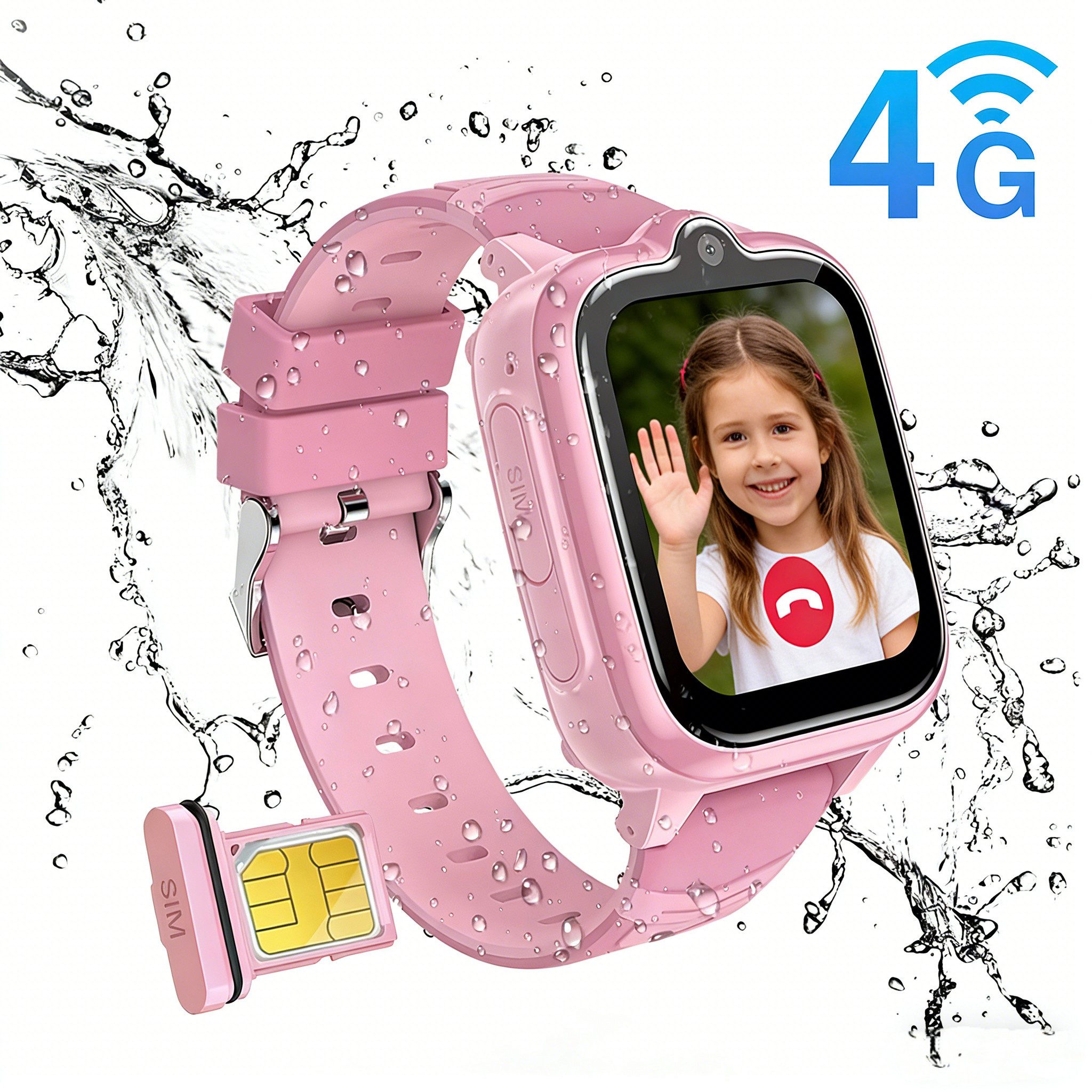 blackview Z10 Kinder Smartwatch mit 4G GPS: SOS, Videoanruf, Schulmodus, IP67 Smartwatch (1,83 Zoll), 1,83", 8GB, GPS+LES+WiFi, 4G-LTE, IP67, SOS, Bluetooth