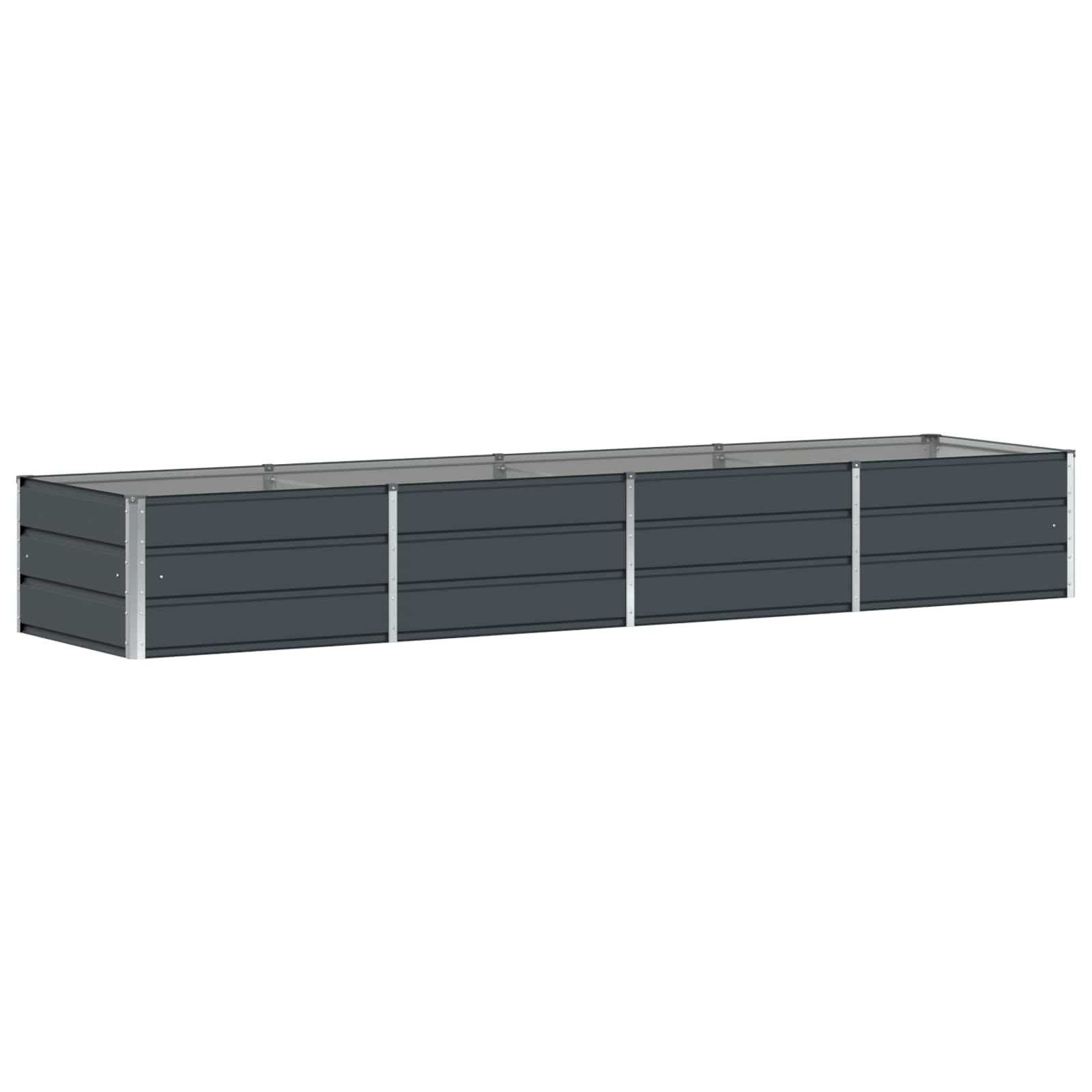 vidaXL Blumentopf Pflanzkübel Anthrazit 320 x 80 x 45 cm Stahl (1 St)