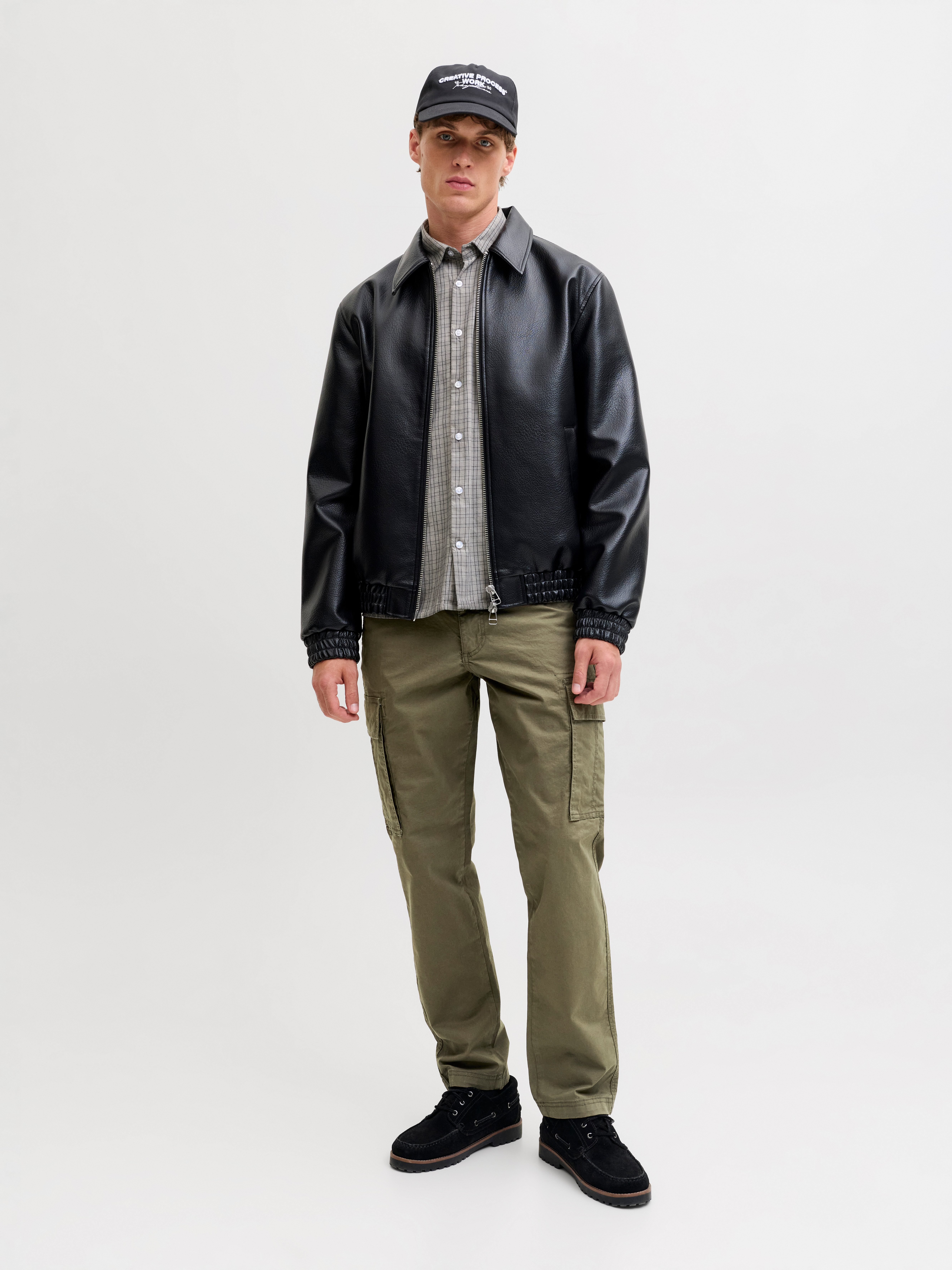 Jack & Jones Cargohose JPSTKANE FRANK CARGO NOOS Baumwollmischung, locker geschnitten