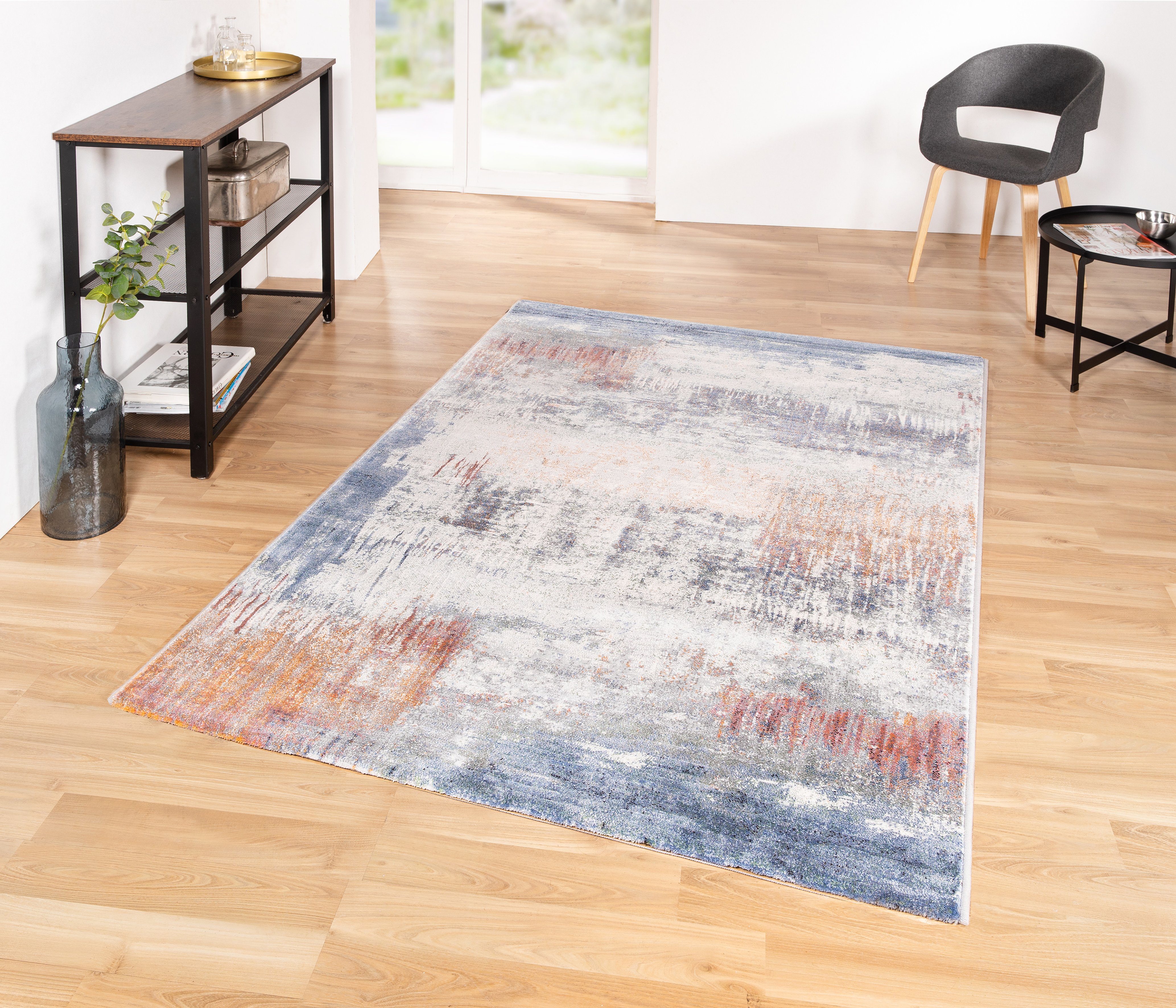 TaCa Home Teppich Vintage Designer Kurzflor, rund, Höhe: 14 mm, Wohnzimmer günstig online kaufen