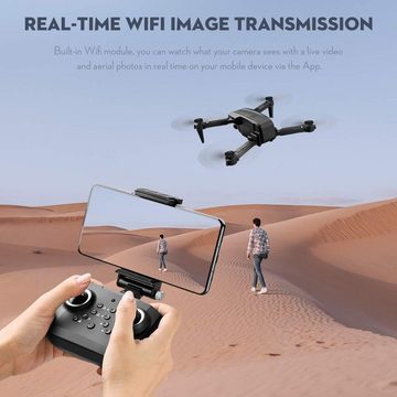 Goolsky LS XT6 Drohne (1080P, Mit Kamera 1080P Tragbar, Verstellbar Drohne, kristallklare Aufnahmen,automatische Flugverfolgung 12Minuten Flugzeit)
