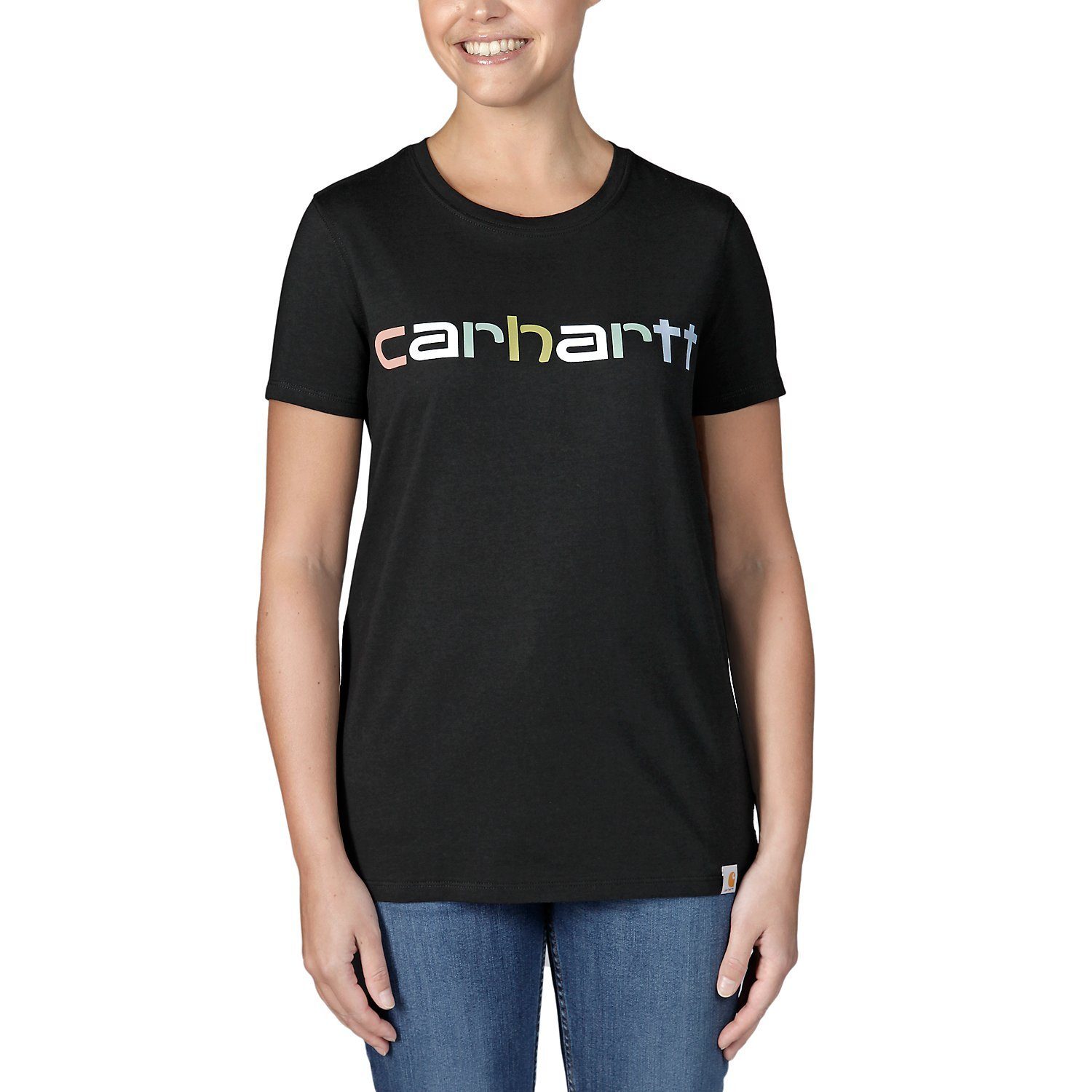Color Logo Black Damen Multi Carhartt Graphic T-Shirt