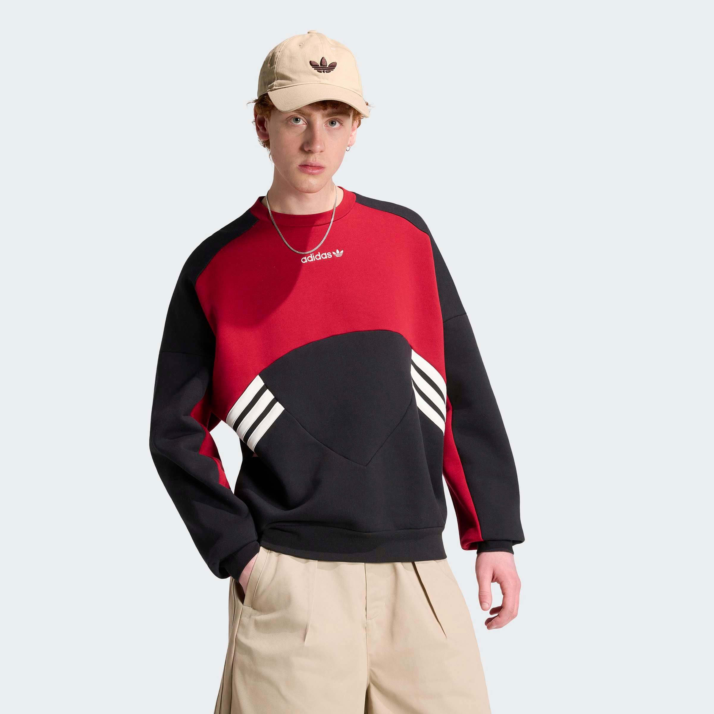 adidas Originals Sweatshirt MUNICH 93 RUNDHALS mit angesetzten Bündchen an Ärmel- und Rumpfabschluss