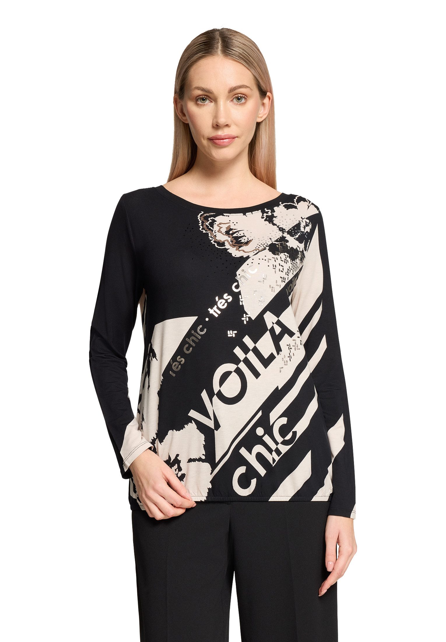 Kurzarmshirt Damen mit Gummizug
