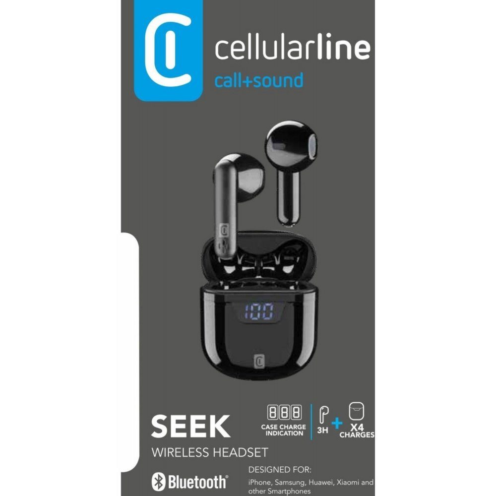 Cellularline Seek - Headset In-Ear-Kopfhörer - schwarz