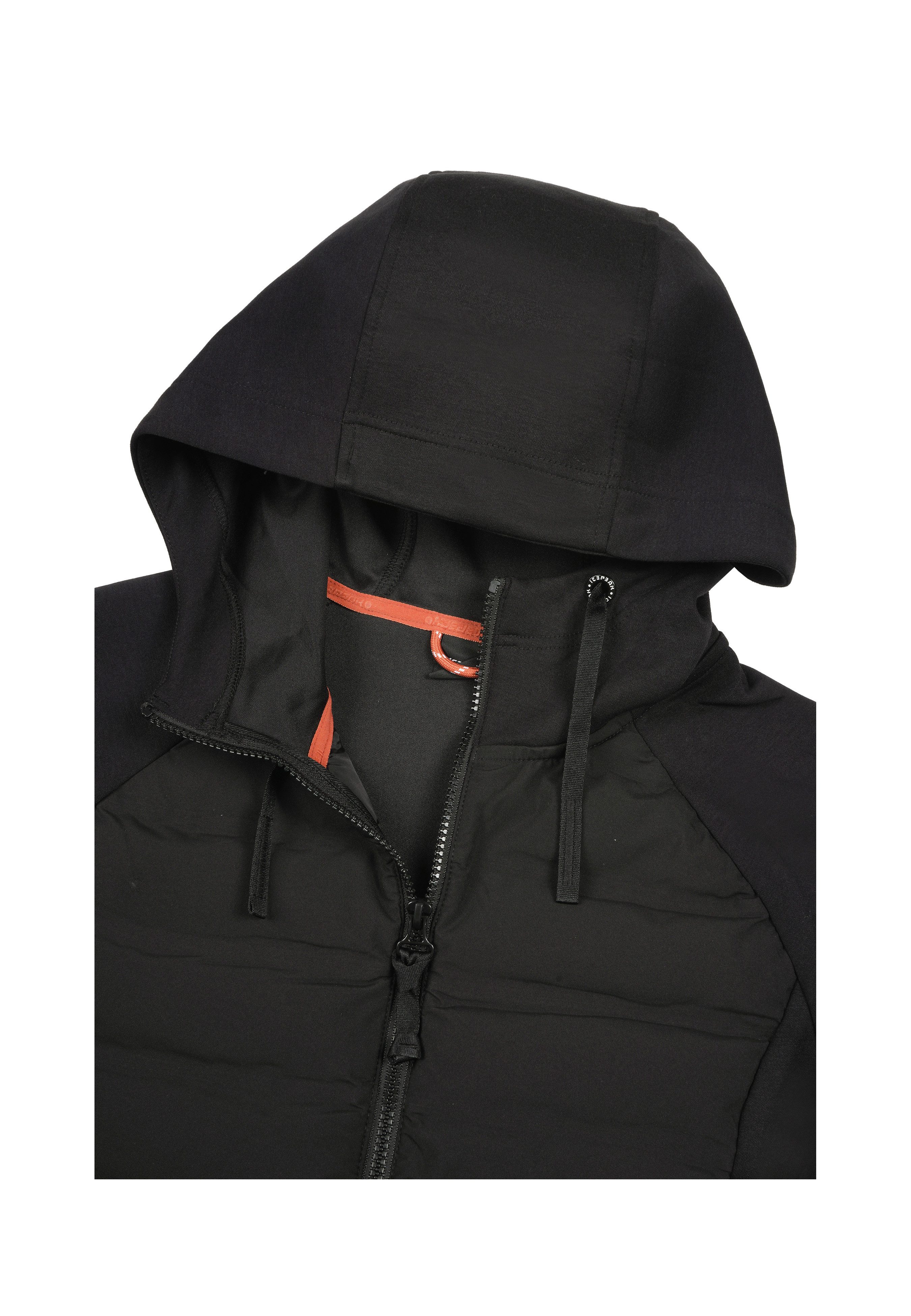 Icepeak Hybridjacke ICEPEAK ASHBURN mit fester Kapuze und Kordelzügen, aus 4-Wege-Stretch-Material