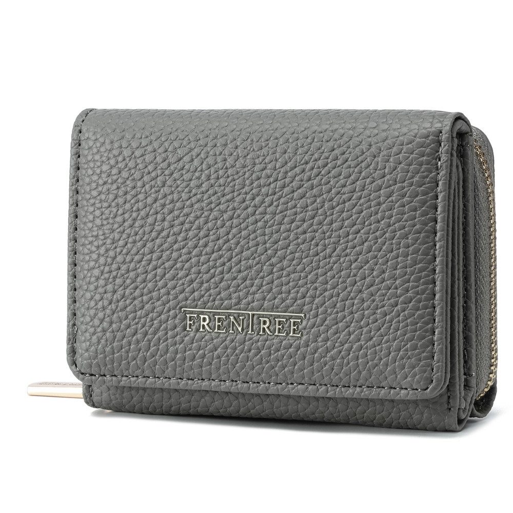 Frentree Geldbörse Damen klein Portemonnaie mit Reißverschluss RFID, 8 Karten, Scheinfach (Kompakte Brieftasche mit zwei separaten, großen Fächern für Dokumente), passt problemlos in Handtasche oder Hosentasche, elegant und praktisch