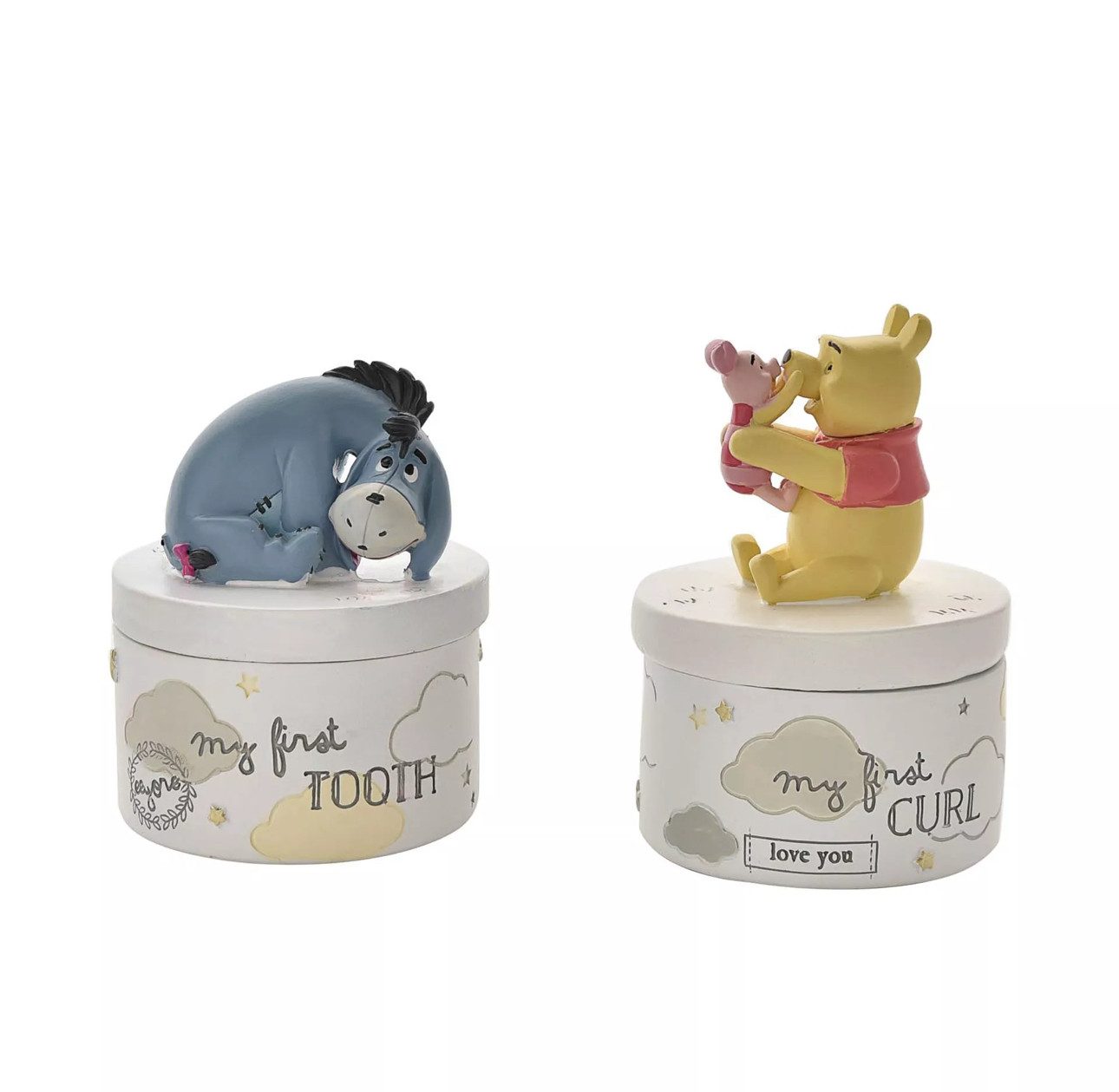 Disney Zahndose Winnie Pooh, I-aah Zahnfee & erste Locke 2er Set Disneyland (2 St)