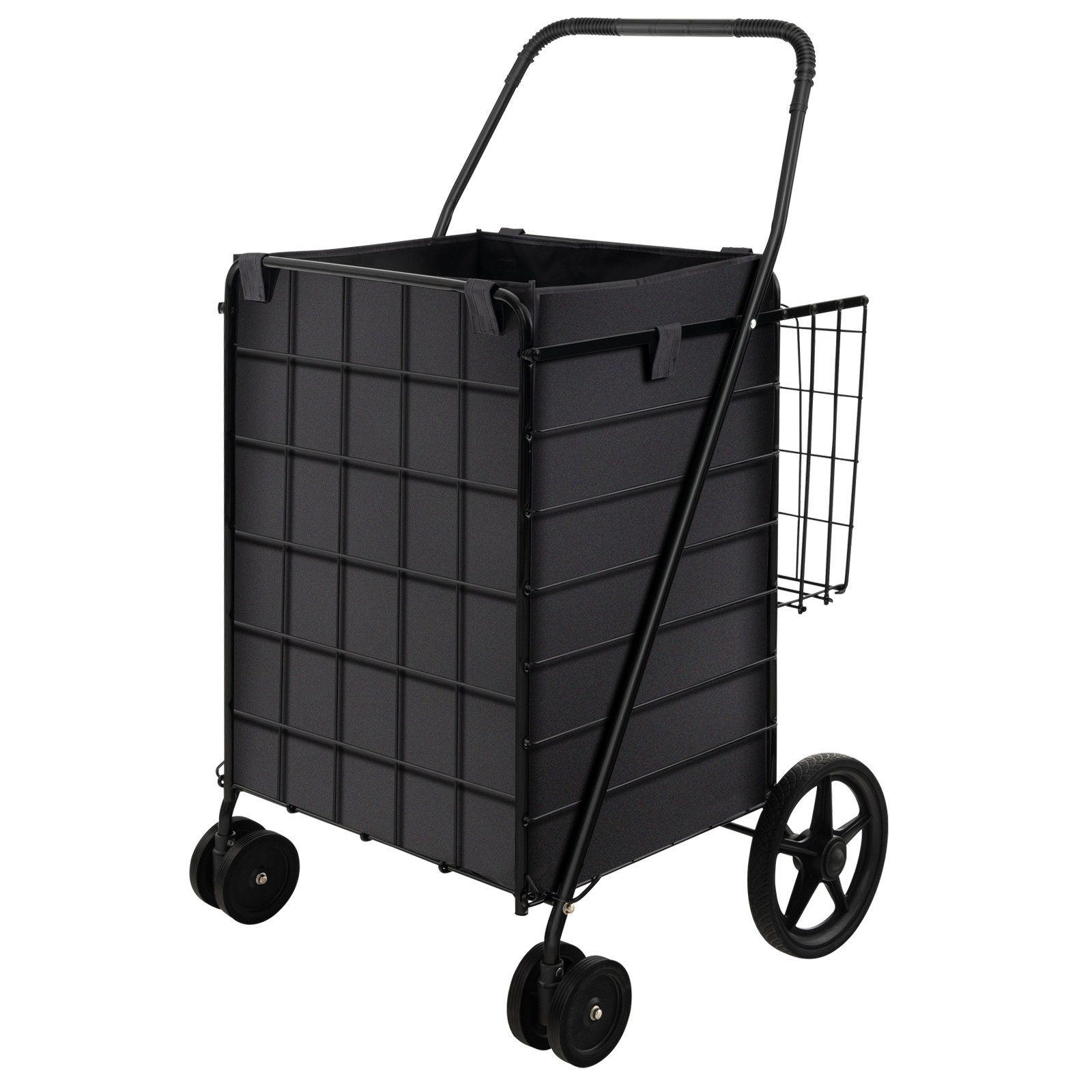 COSTWAY Einkaufstrolley, 120L mit abnehmbarer Tasche & 2 Körben klappbar günstig online kaufen