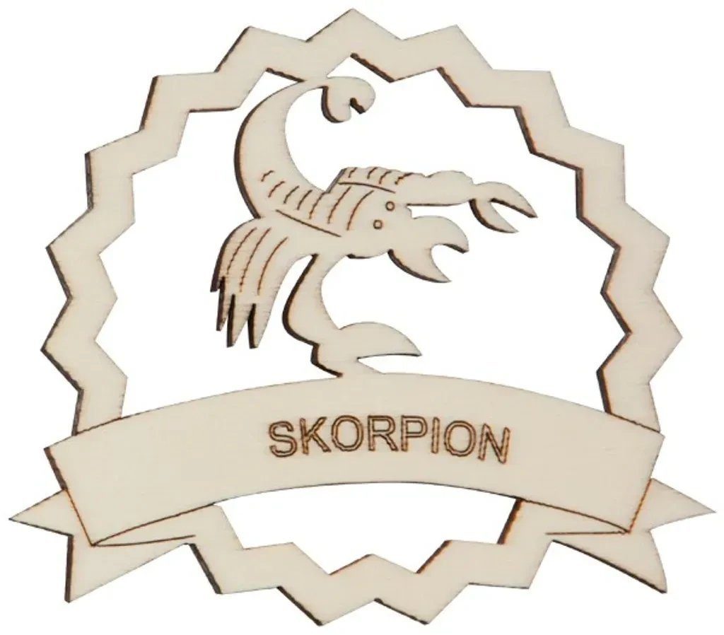 Hofmeister Fensterbild aus Holz Sternzeichen, Geburtstag / Wassermann / Widder, Schütze / Jungfrau / Krebs / Löwe/ Skorpion / Waage /Zwillinge