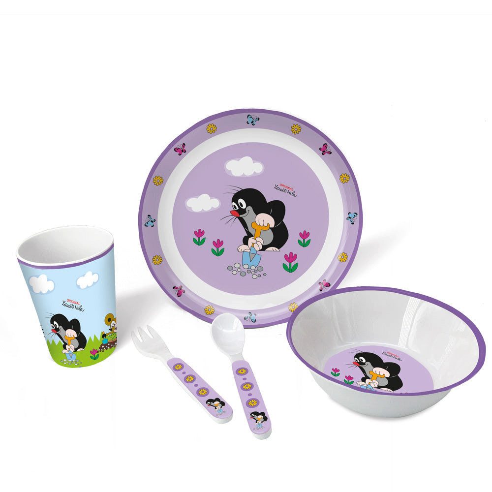 Trötsch Verlag Детская посуда-Set Trötsch Der kleine Maulwurf Детская посуда Set Lila 5 teilig