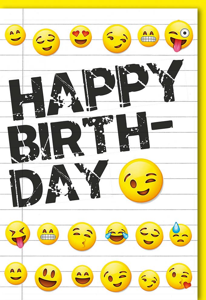 Verlag Dominique Grußkarten Geburtstag WhatsApp Smileys Karte in