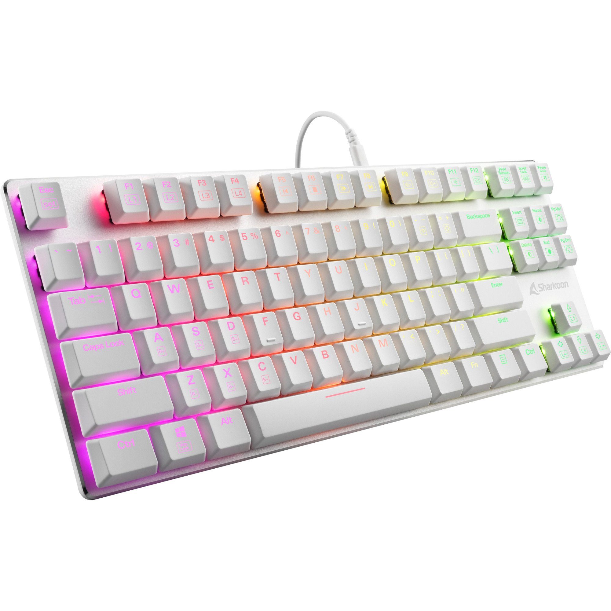 Sharkoon Sharkoon PureWriter TKL RGB, Gaming-Tastatur Tastatur