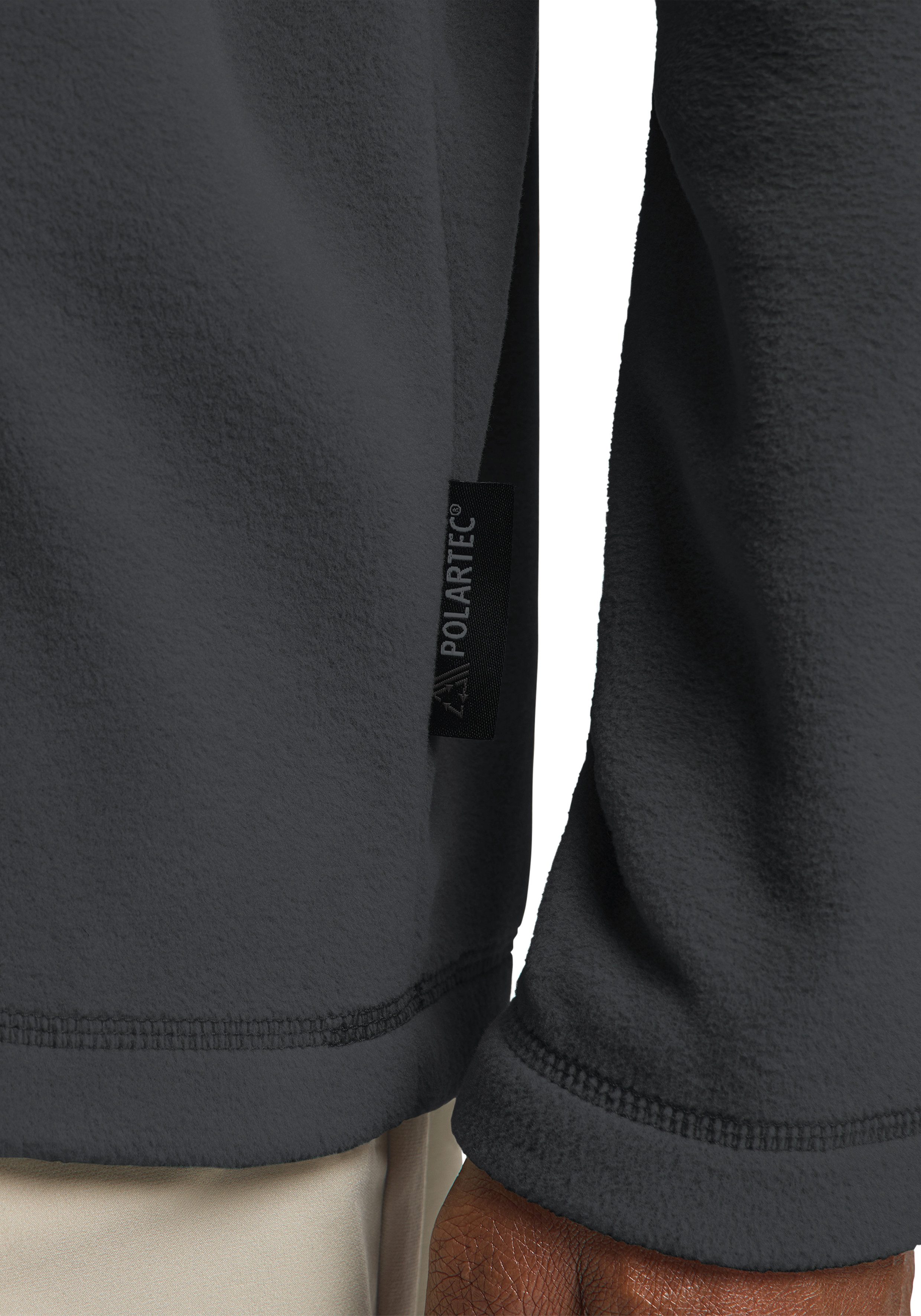 Jack Wolfskin Fleecepullover TAUNUS HZ M hoher Stehkragen, mit halbem Reißverschluss, hüftbedeckende Länge – Bild 4 von 5