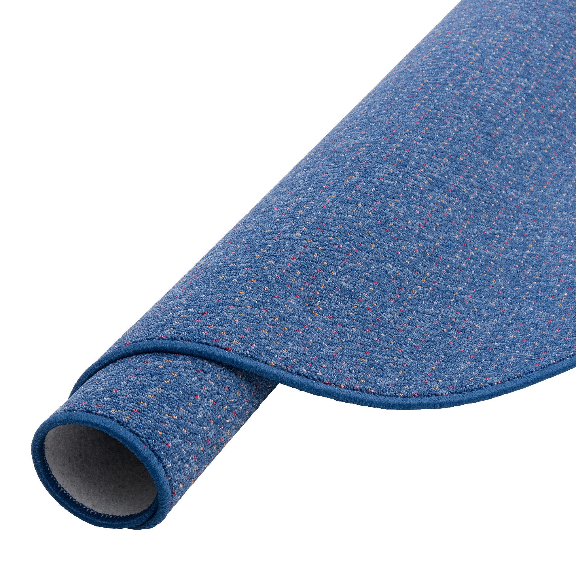 Snapstyle Veloursteppich Schlingen Teppich Alma Meliert Rund, Rund, Höhe: 8 mm