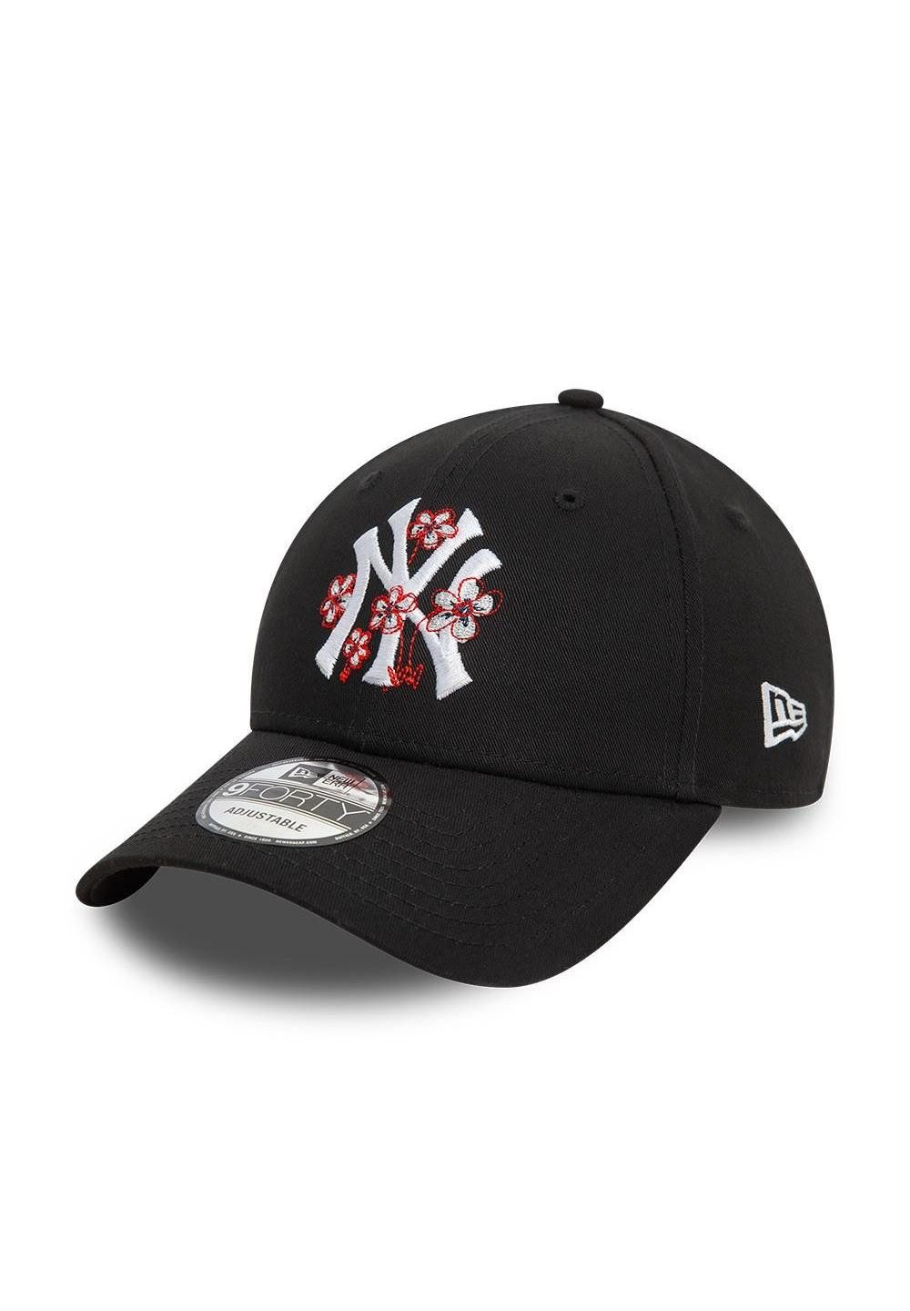 Baseball Cap New York Yankees MLB Flower Icon Schwarz Verstellbare 9Forty Cap New E