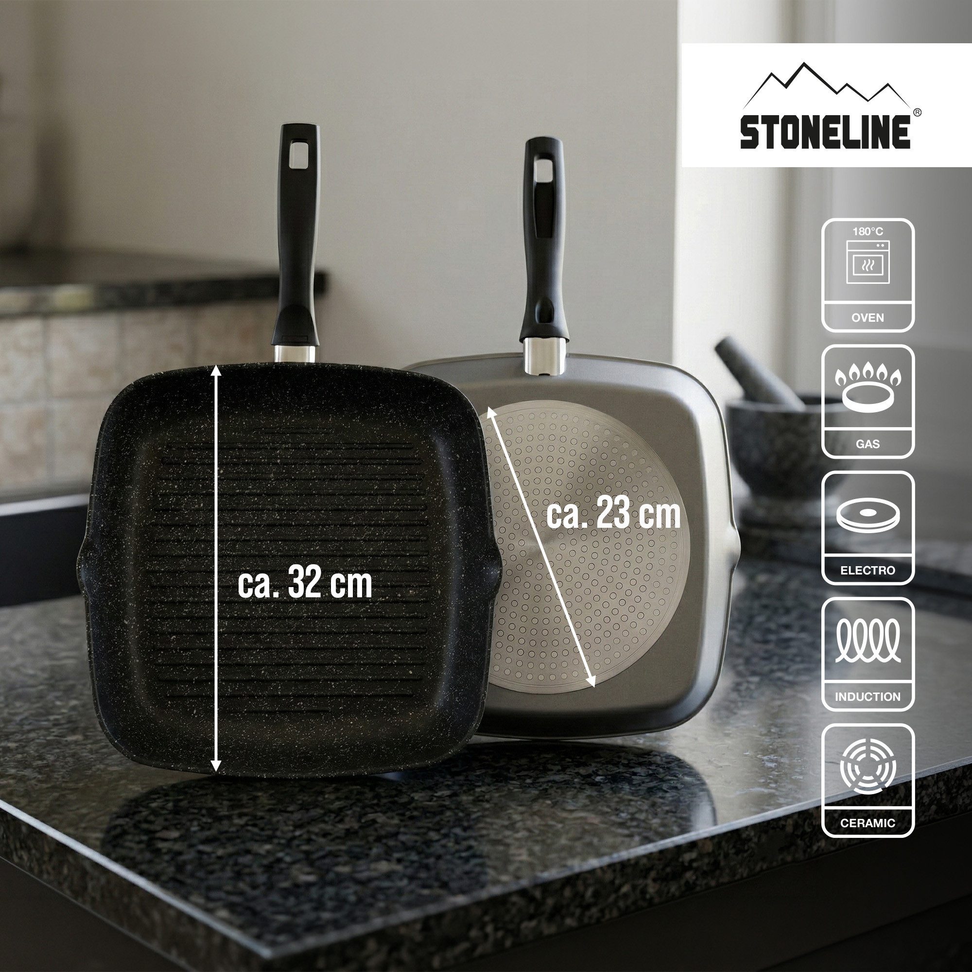 STONELINE Grillpfanne, Aluminiumguss (1-tlg)