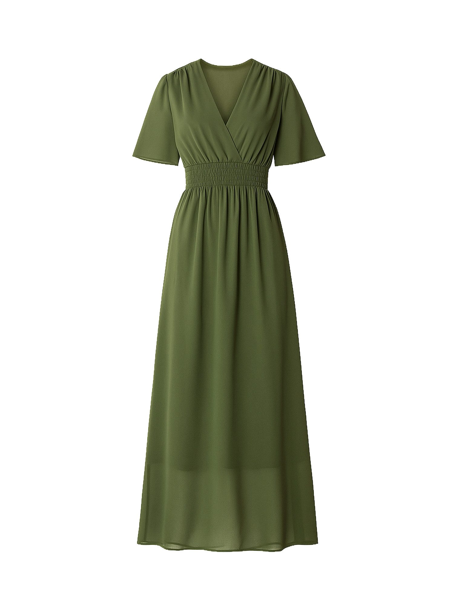 Maxikleid Sommer-Maxikleid mit V-Ausschnitt