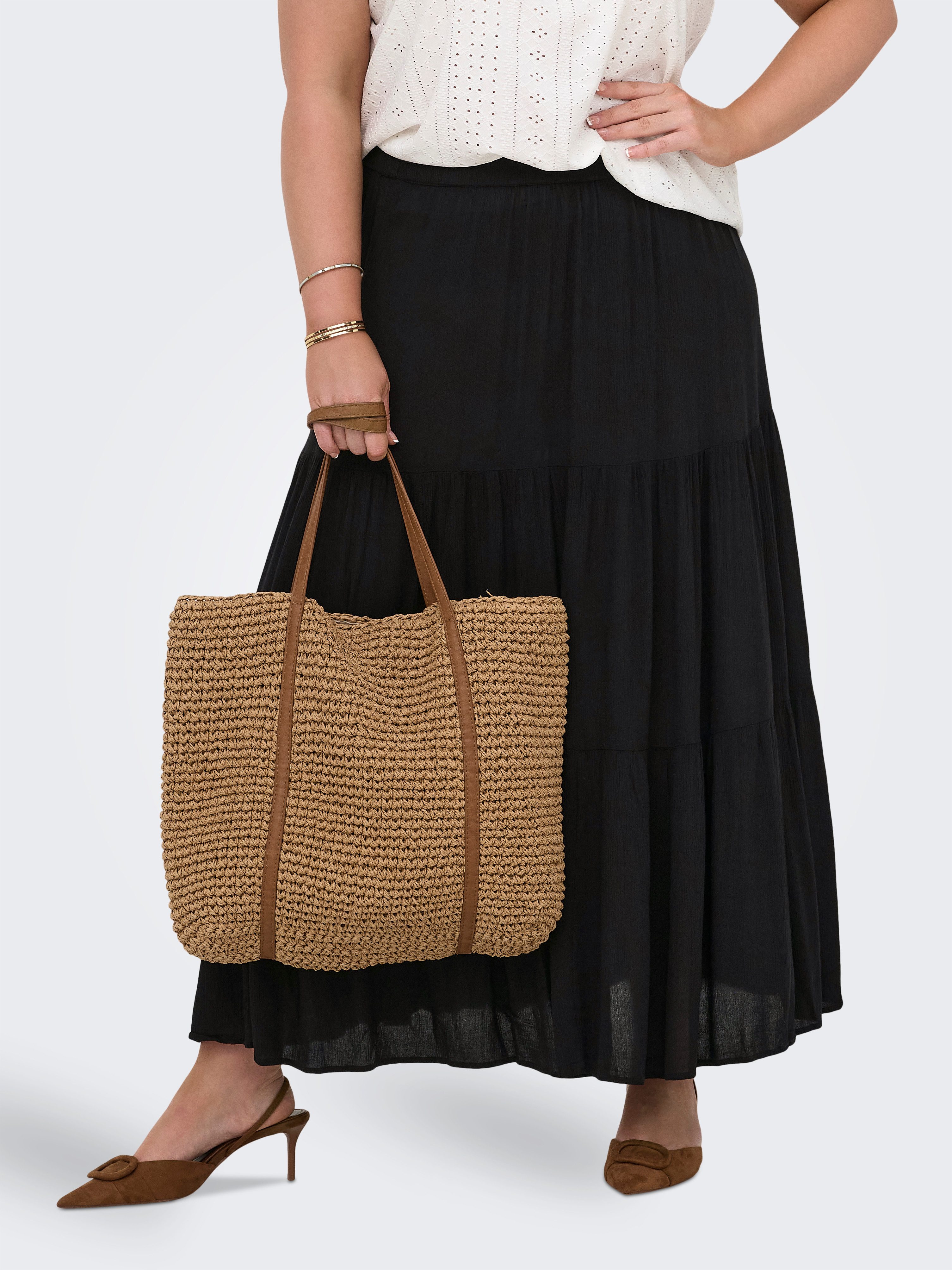 ONLY CARMAKOMA Maxirock CARMIKKA LONG SKIRT WVN NOOS mit Volant