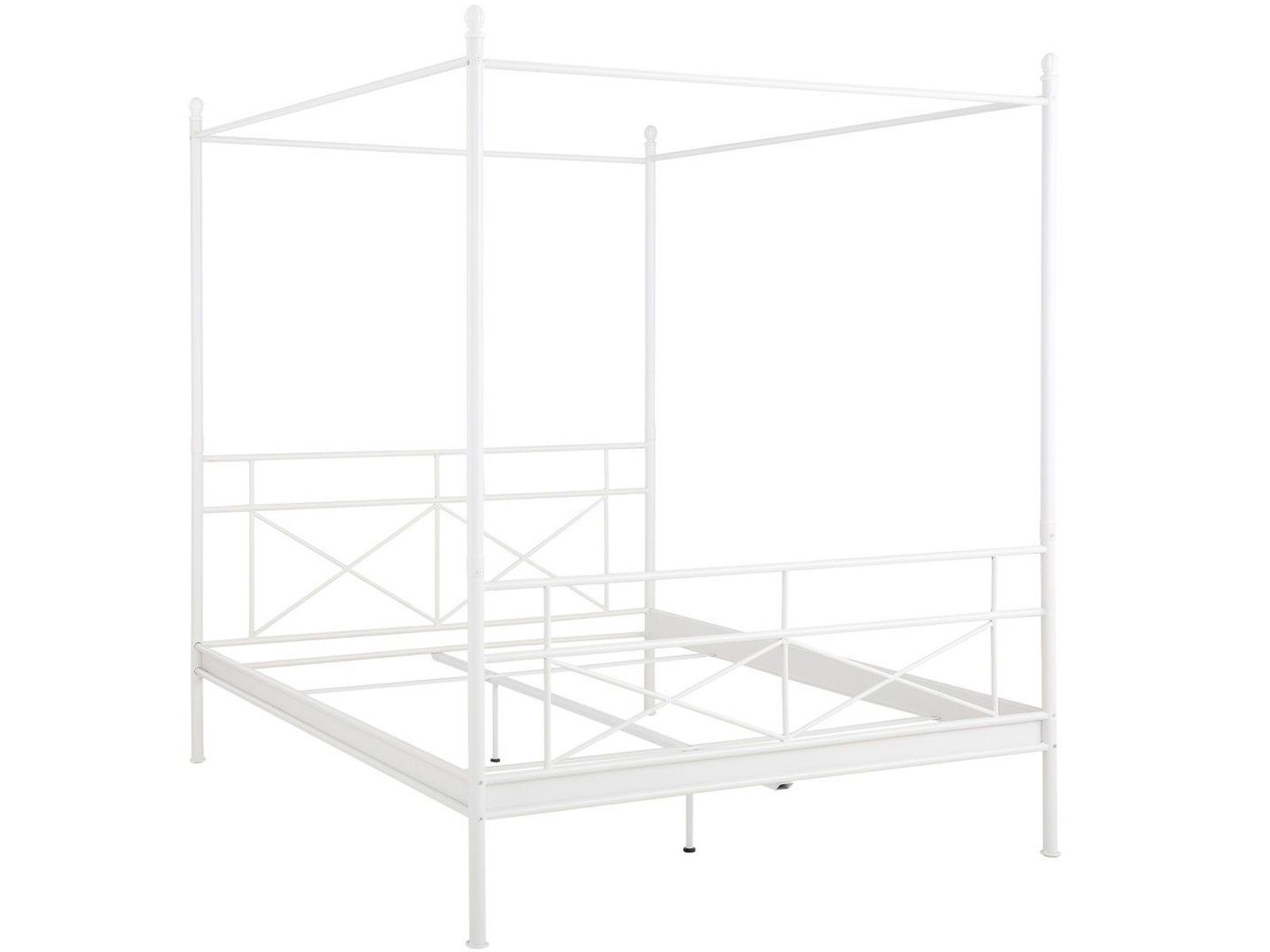 loft24 Himmelbett Tanja, Metallbett im Landhausstil, 180x200 cm