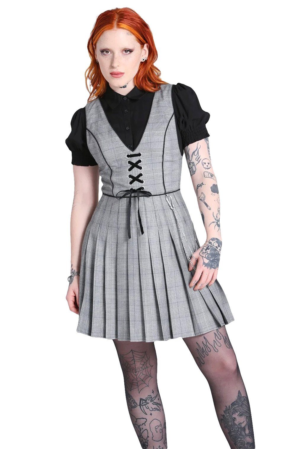 Hell Bunny A-Linien-Kleid Mina Pinafore Dress günstig online kaufen