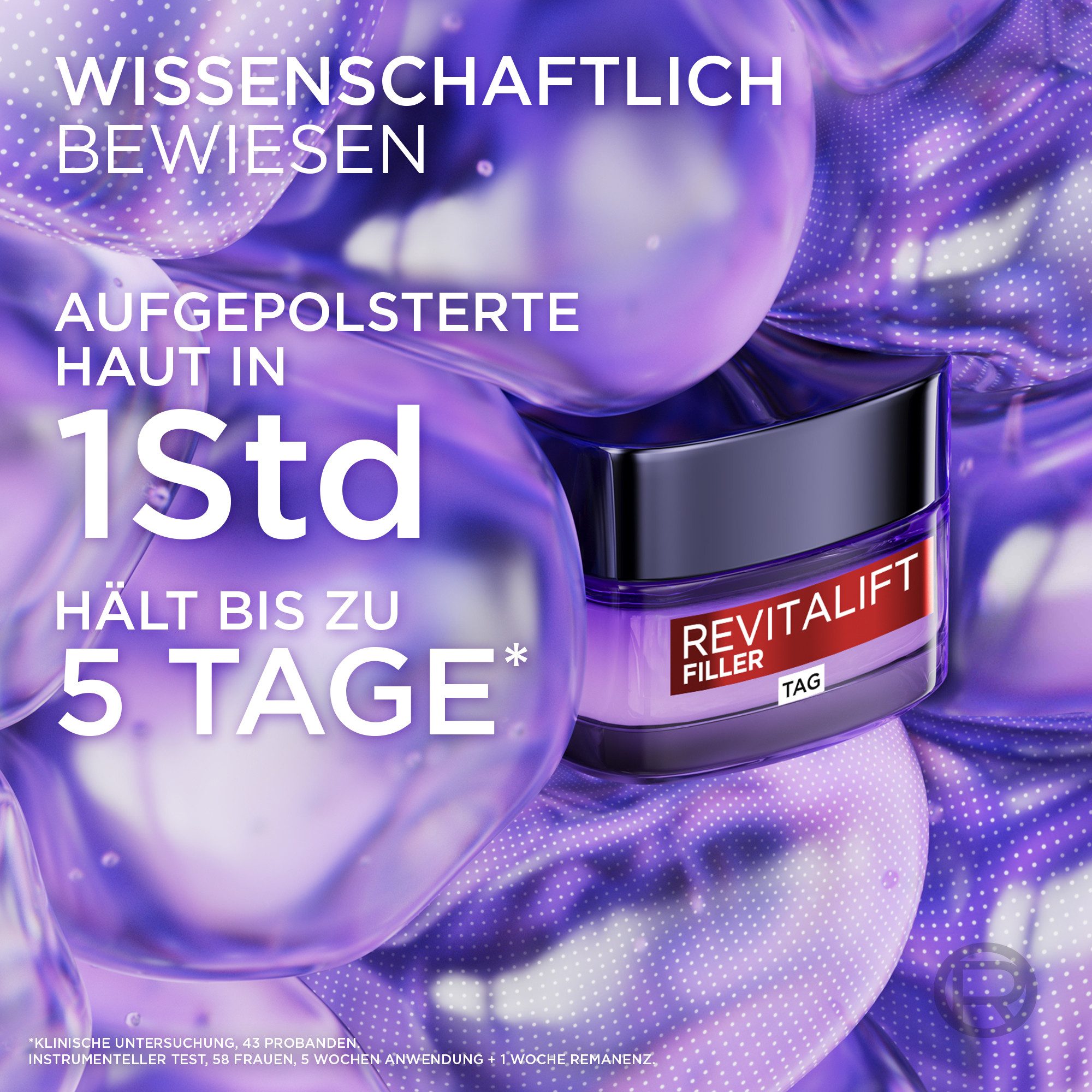 L'ORÉAL PARIS Anti-Aging-Creme REVITALIFT FILLER TAGEPFLEGE, mit hochkonzentrierter Hyaluronsäure