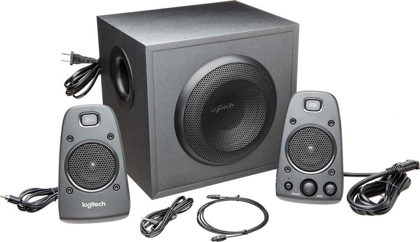 Logitech Z625 Lautsprechersystem Soundsystem + Subwoofer TV PC PS4 Blu-Ray PC-Lautsprecher 2.1 (kabelgebunden, 400 W, THX-Zertifizierung für hochwertigen Klang)