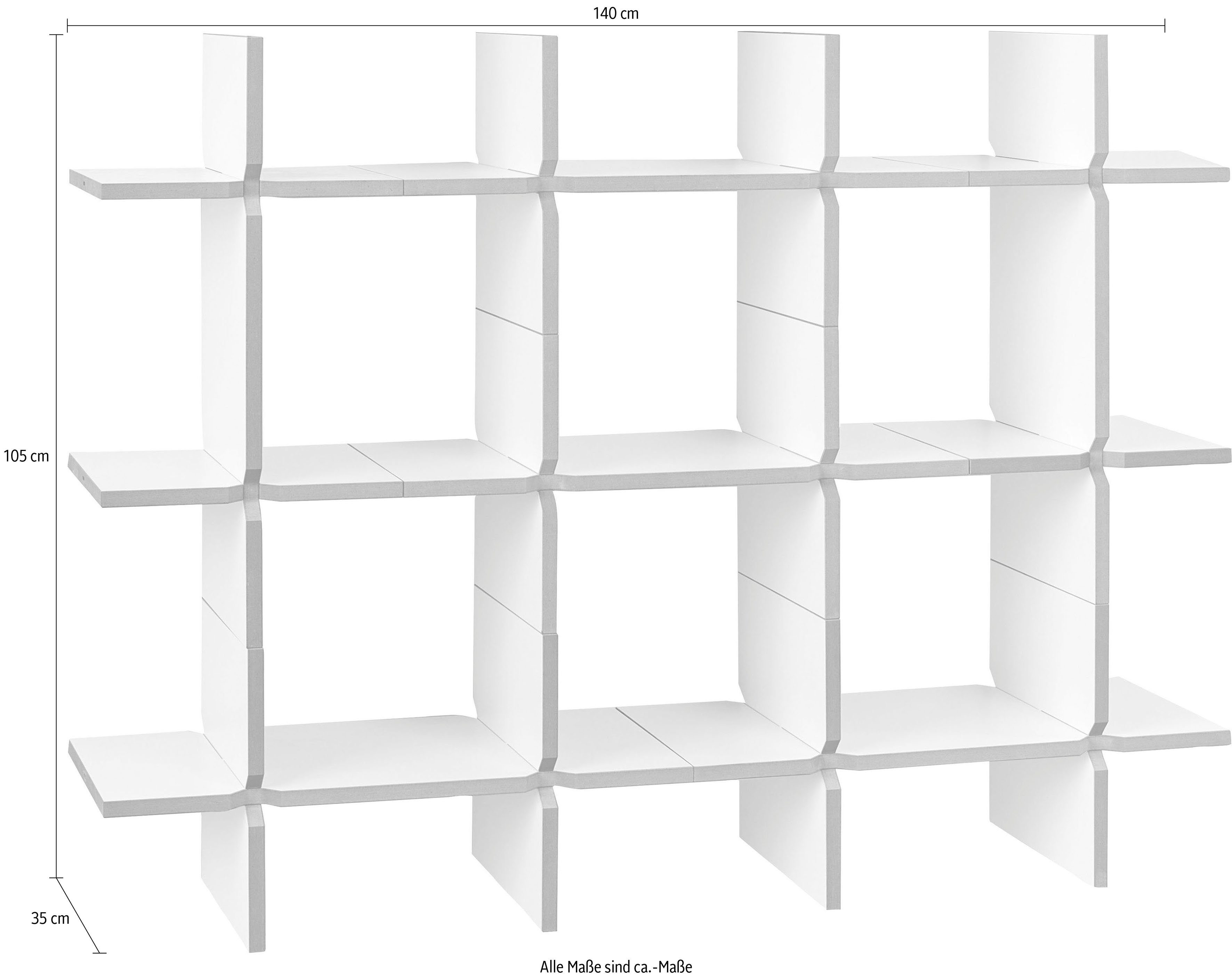 solo Mehrzweckregal 140/105 Modul 6, Breite/Höhe: cm Tojo