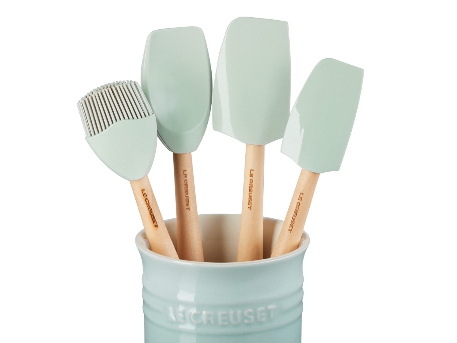 LE CREUSET Küchenspachtel Craft Kochkelle sea salt Set 5tlg